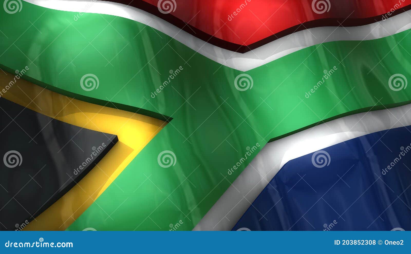 3 ª Bandera Sudafricana Ondeando Metrajes Vídeo De Profundamente Fondo 203852308