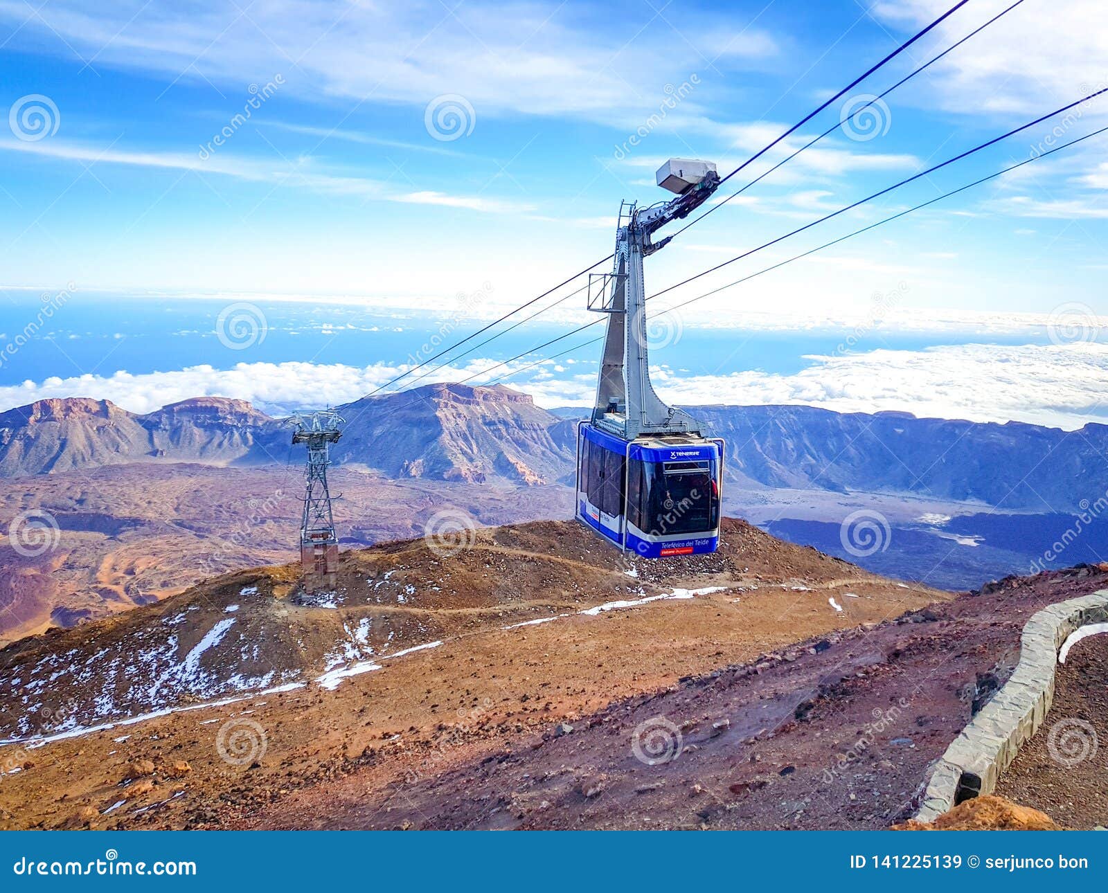 Â«Tenerife,SpainÂ»; 02152019 Teide Cable Car Imagen Editorial Stock