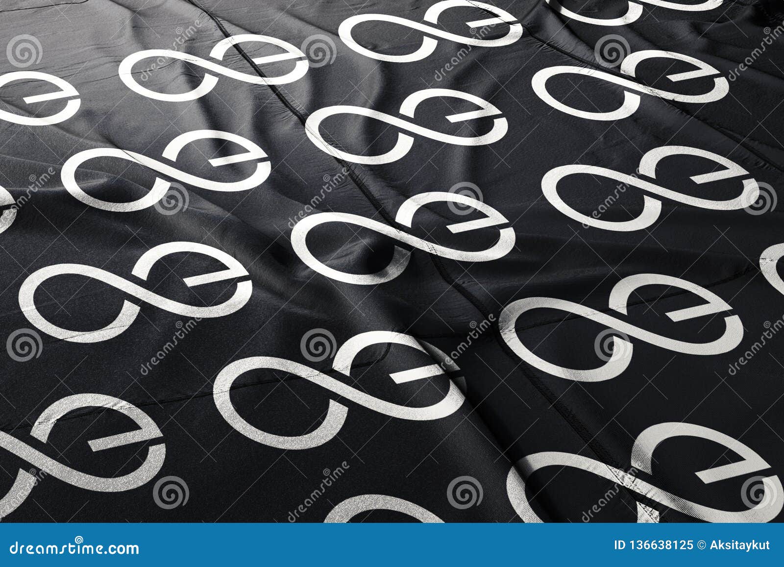 aeternity ae cryptocurrency 3d render flag