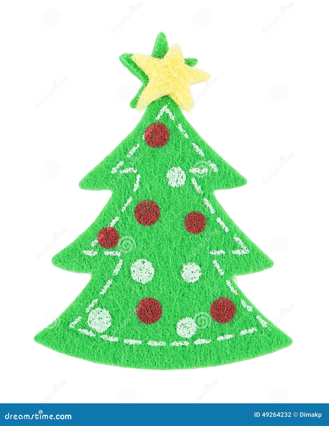 Árvore de Natal da etiqueta isolada no fundo branco