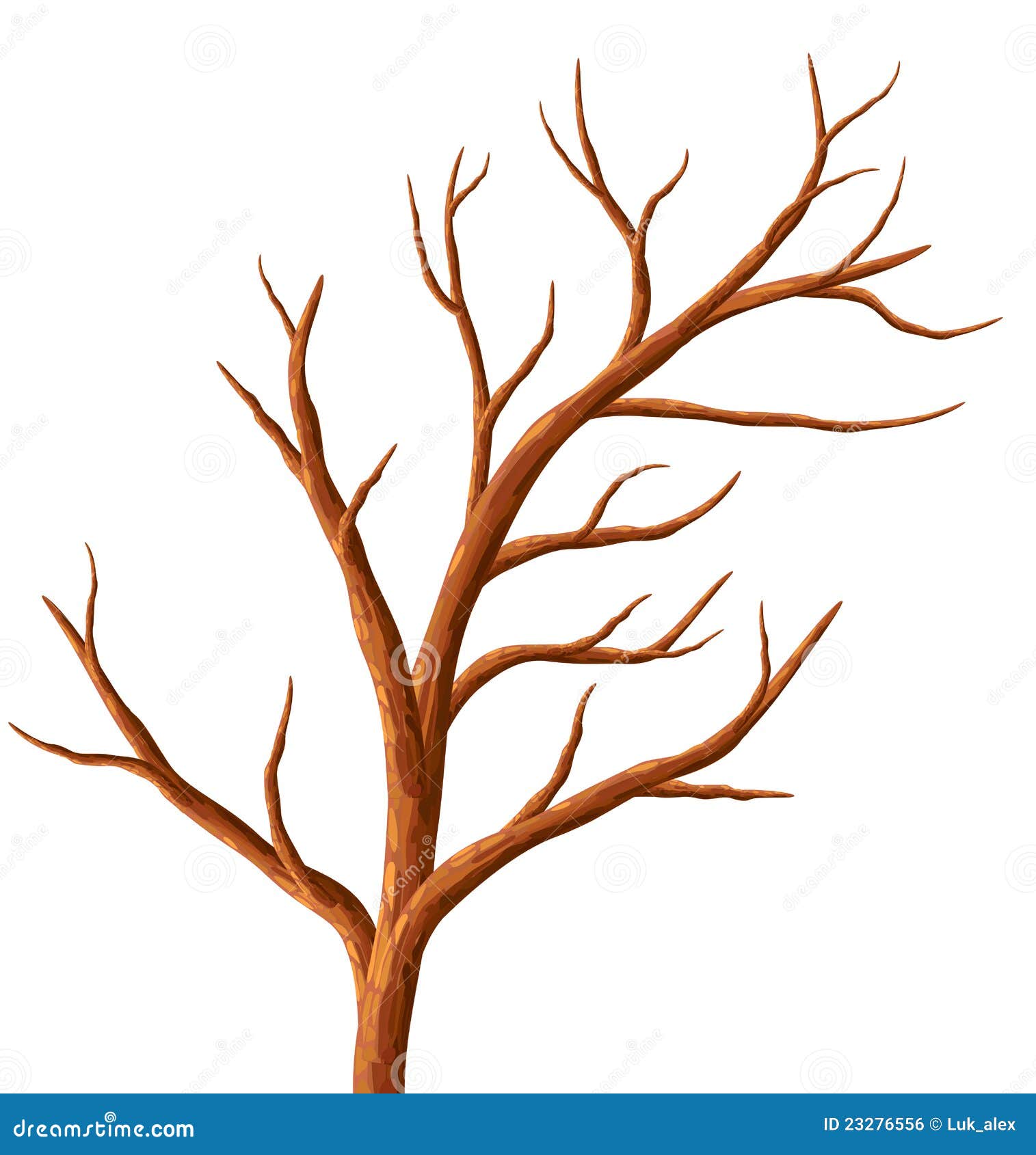 Коричневое дерево без листьев