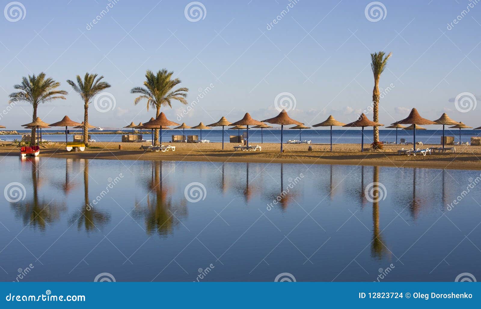 Échouez Sur La Mer Rouge, Hurghada, Egypte Photo stock Image du océan