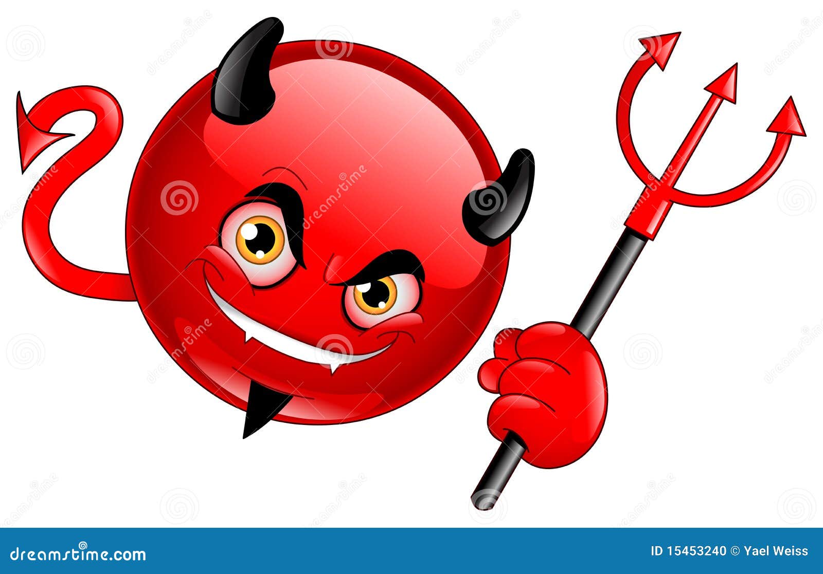 Émoticône de diable illustration de vecteur. Illustration du diable 15453240
