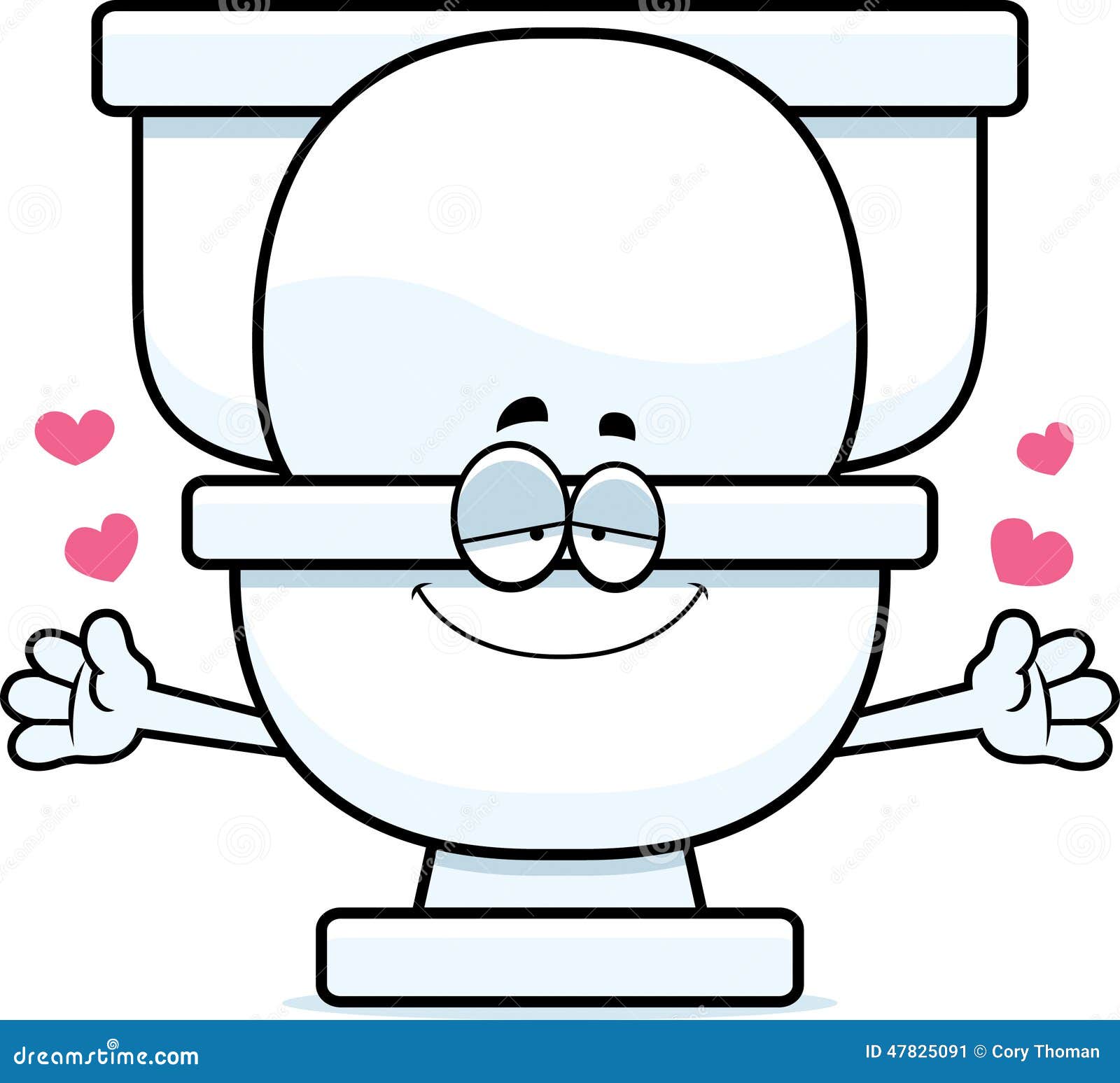 Étreinte De Toilette De Bande Dessinée Illustration de Vecteur