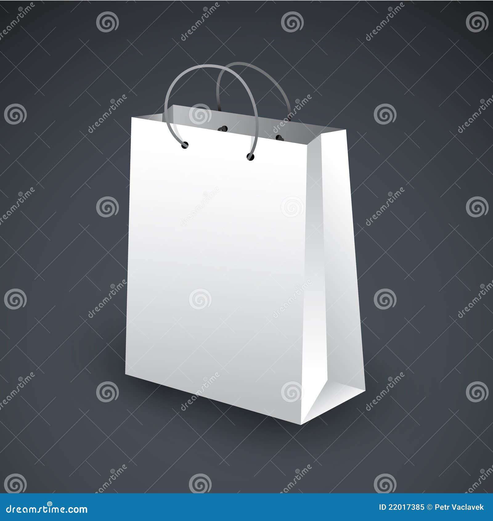 Ícone branco do saco de compra