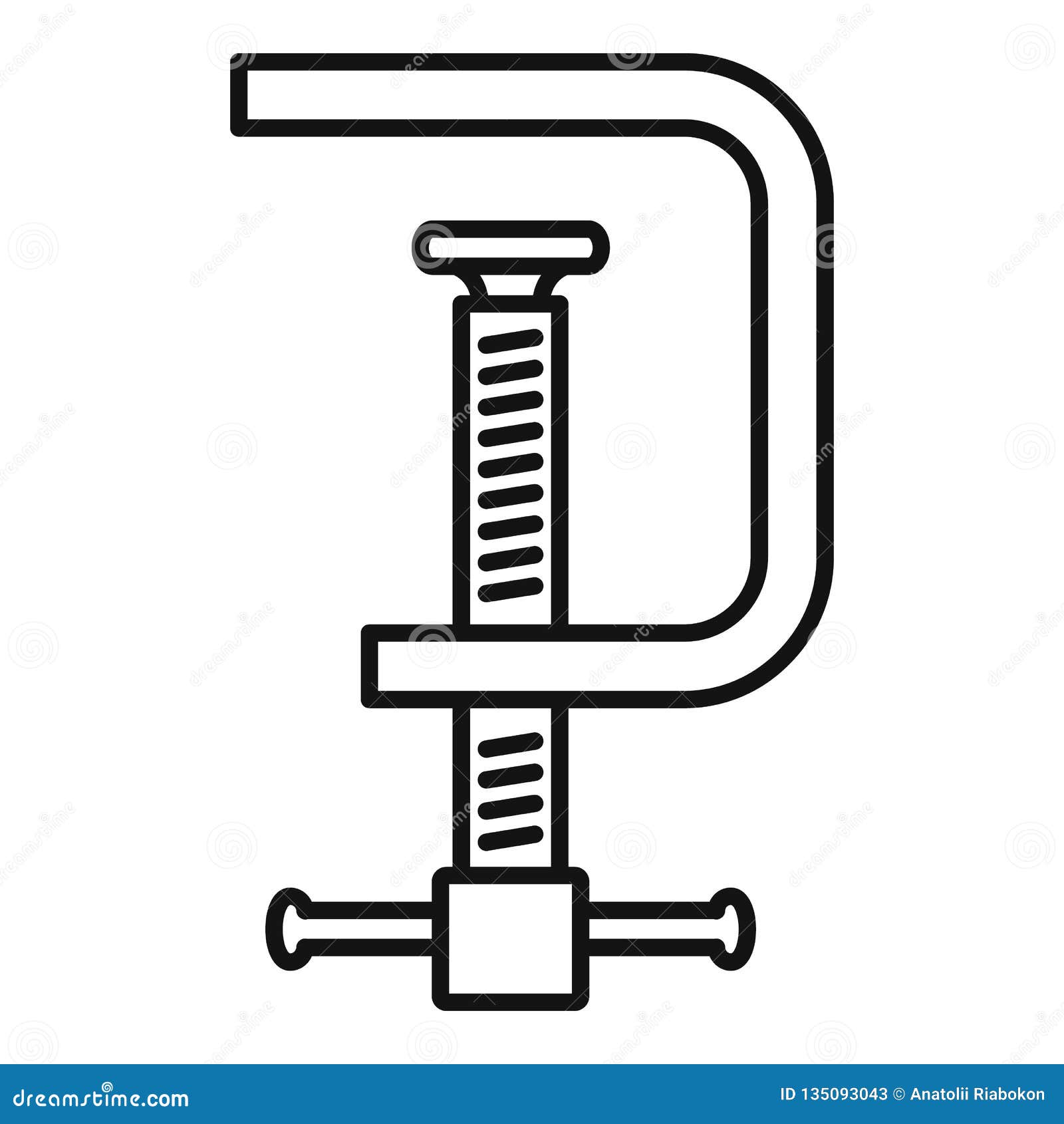 Ícone Da Braçadeira Do Metal, Estilo Do Esboço Ilustração do Vetor Ilustração de linha
