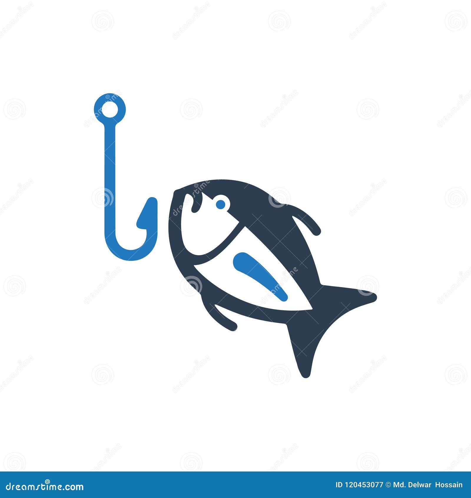 Ícone da pesca ilustração do vetor. Ilustração de peixe 120453077