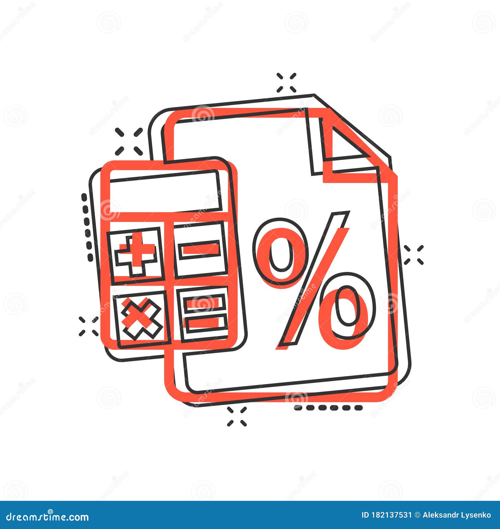 ícone de pagamento de imposto no estilo cômico. ilustração do vetor do desenho animado da fatura de orçamento em fundo branco isolado. calcular o conceito de negócio de efeito de abertura de documento.