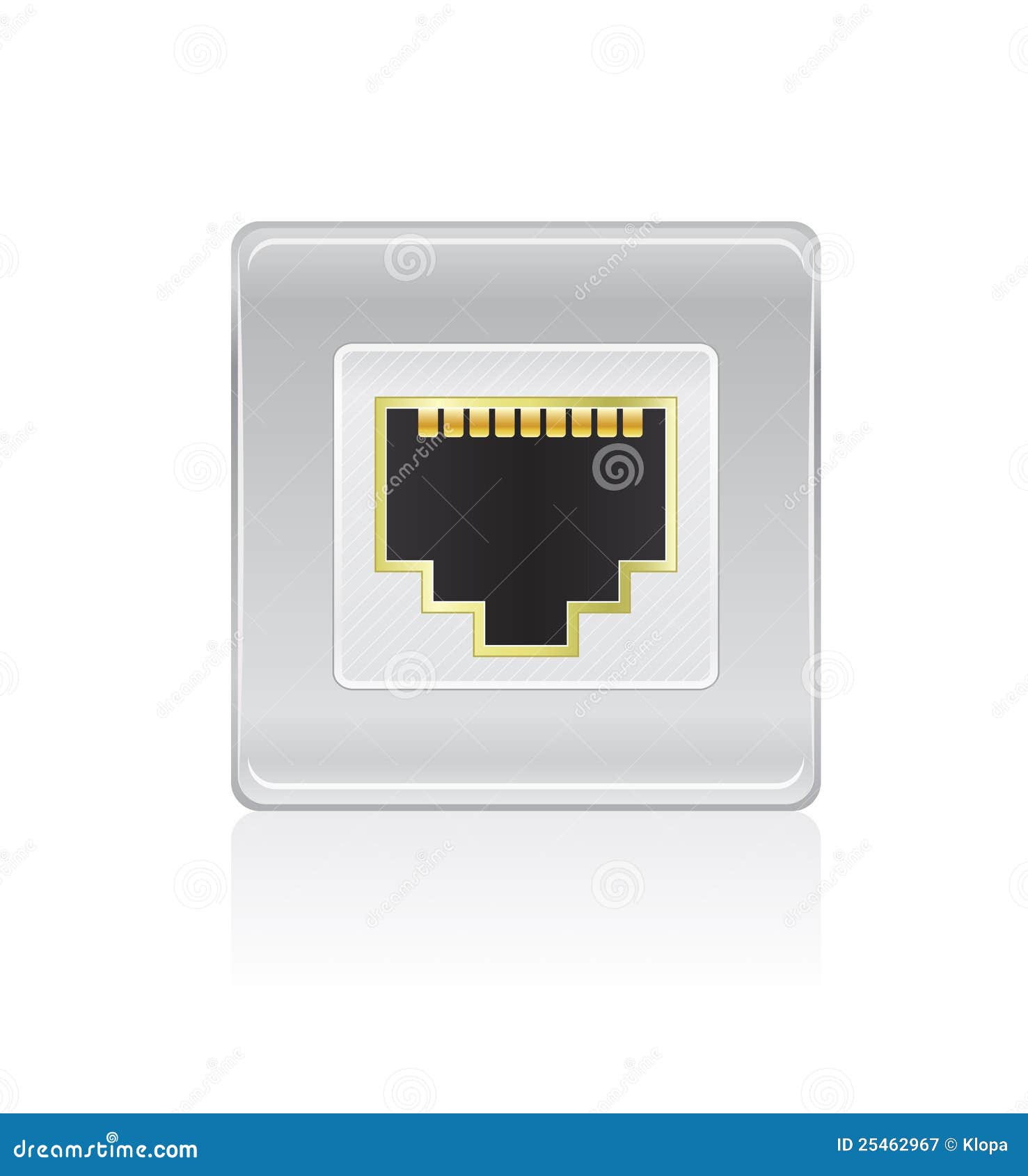 图标发光的网络端口