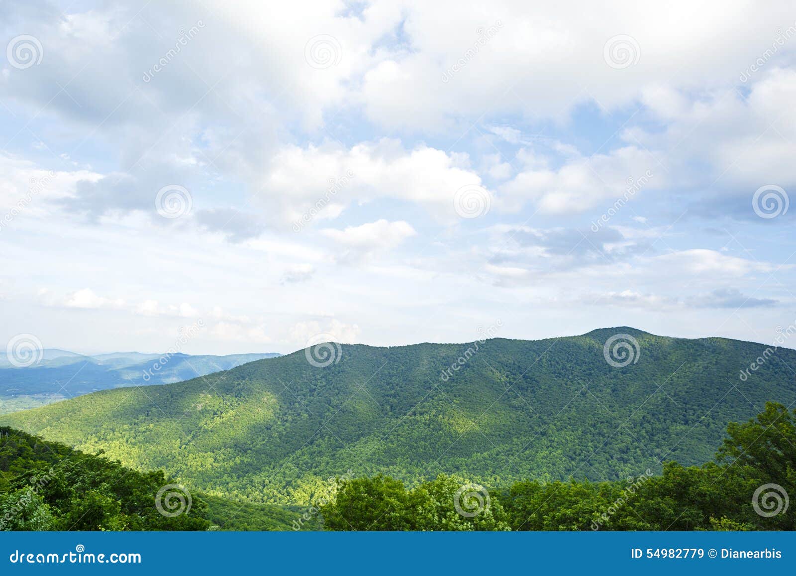 Βουνά στο εθνικό πάρκο Shenandoah, Βιρτζίνια, ΗΠΑ