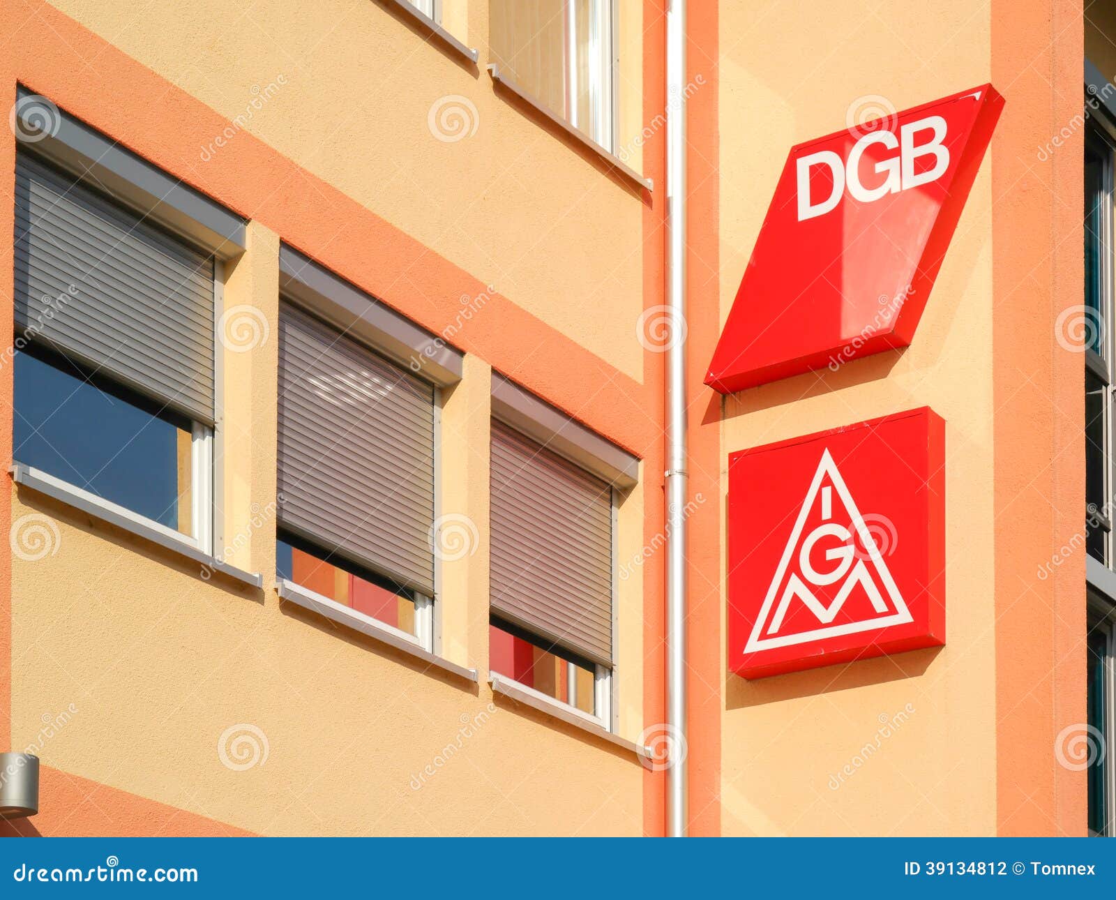 Γερμανικές ενώσεις. Γραφεία του DGB και του IGM, δύο γερμανικά εργατικά συνδικάτα