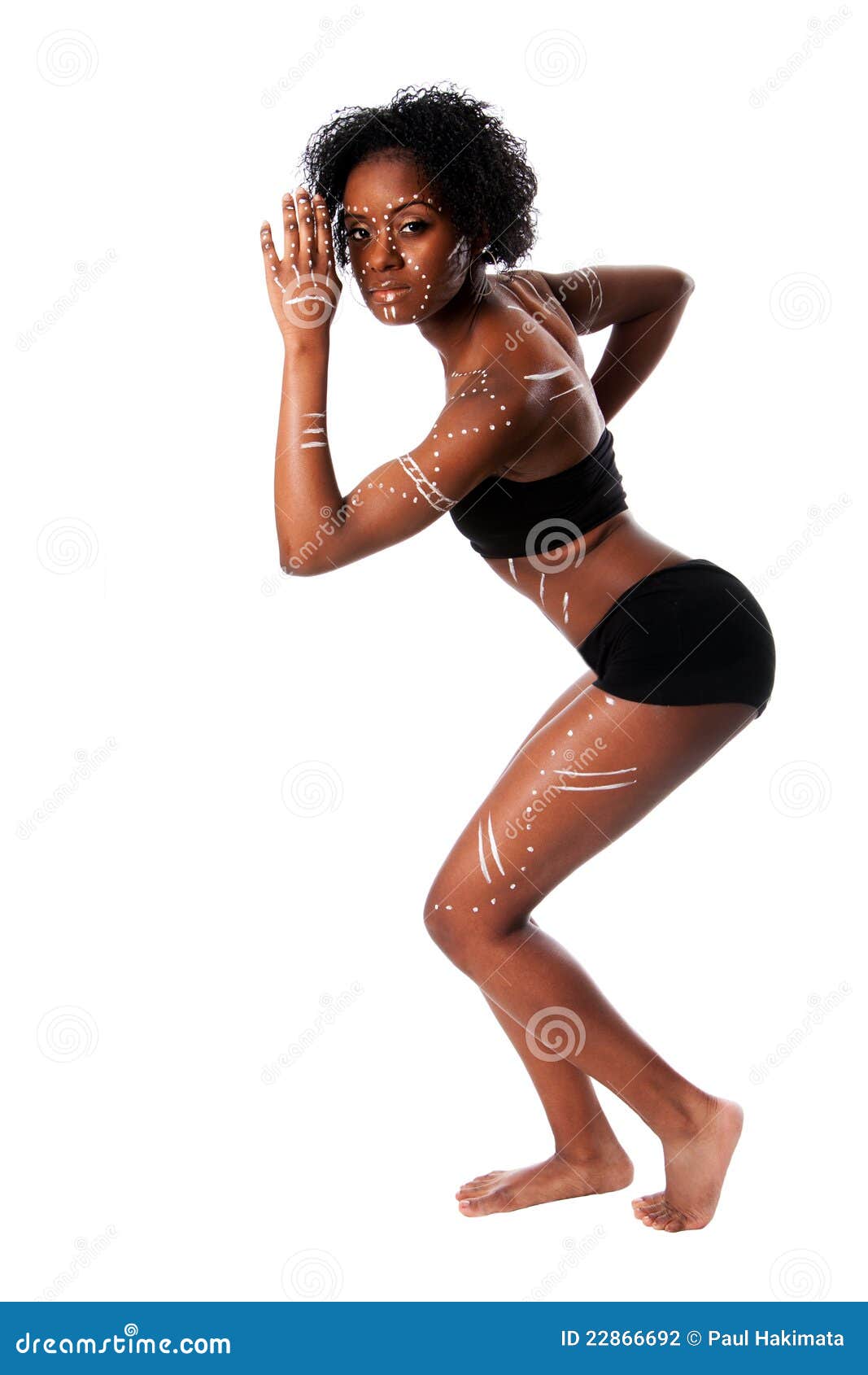 εθνική φυλετική γυναίκα. αφρικανικό όμορφο σημείων εθνικό φυλετικό λευκό λωρίδων μόδας θηλυκό γηγενές απομονωμένο μόνιμο