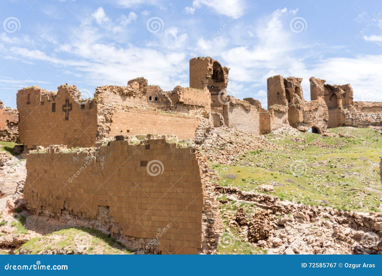 Ιστορικές καταστροφές Ani, Kars Τουρκία. Ιστορικές καταστροφές Ani, την άνοιξη και φυσικά τοπία