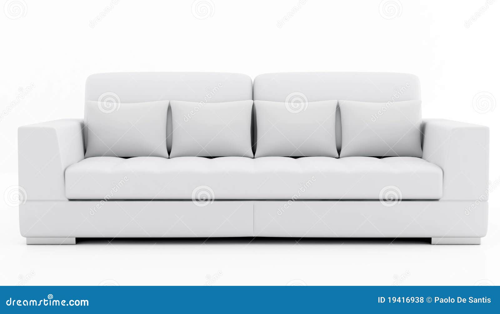 καναπές κομψός. κομψό απομονωμένο να καταστήσει καναπέδων άσπρος