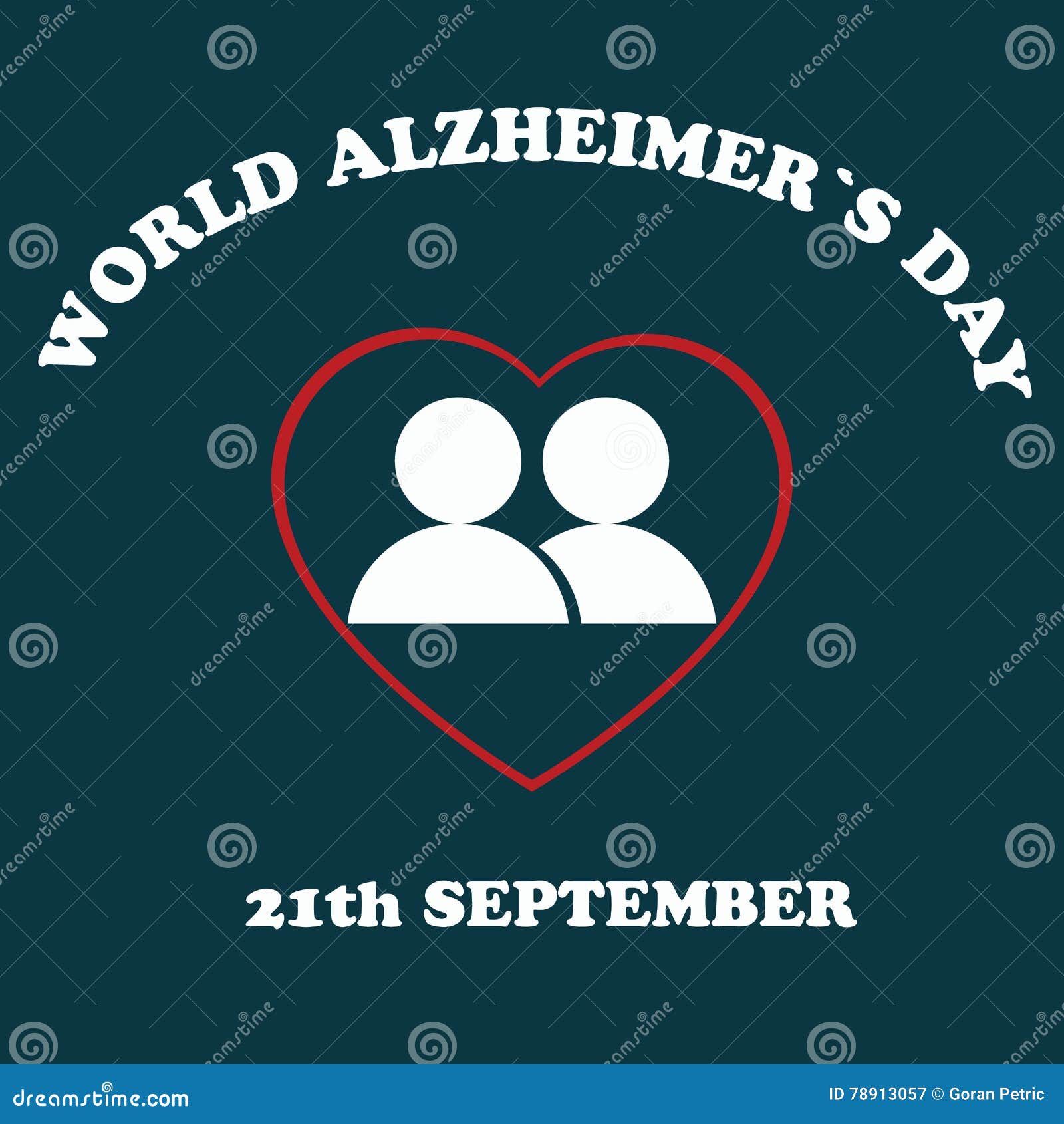 Κόσμος Alzheimer& x27 ημέρα του s Απεικόνιση του Alzheimer& x27 ασθένεια του s