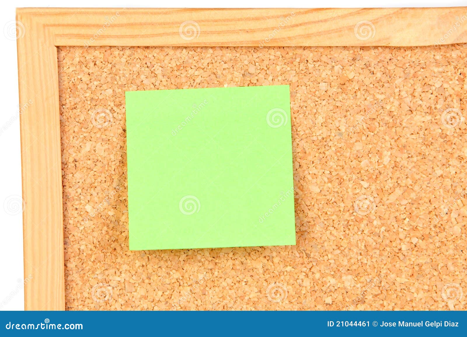 Corkboard πράσινη θέση φωτογραφιών