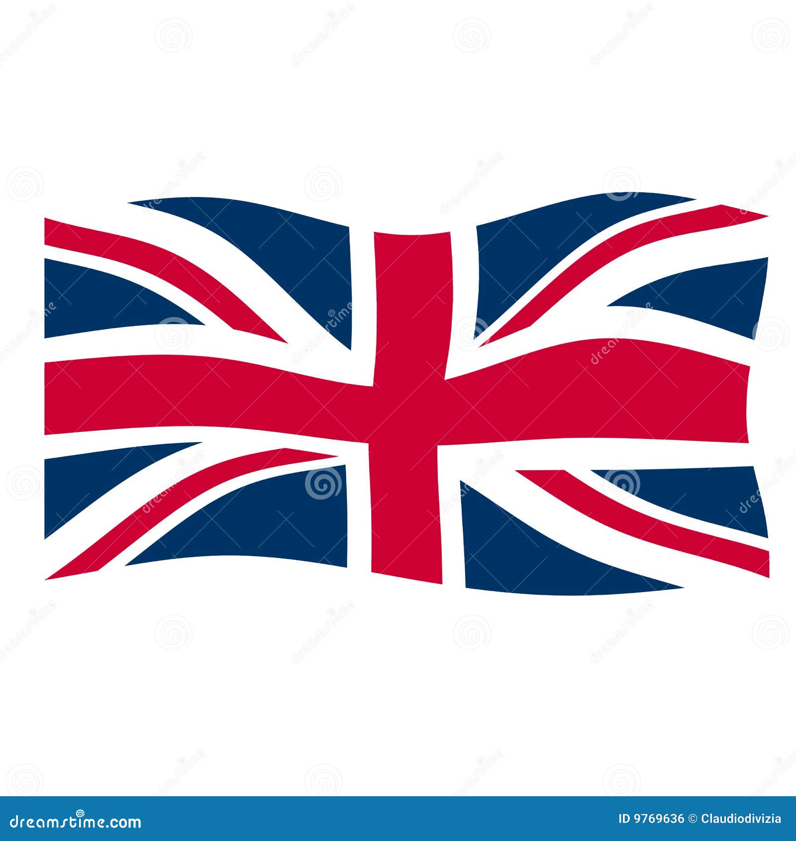 σημαία UK. σημαία που επιπλέει το βρετανικό αέρα