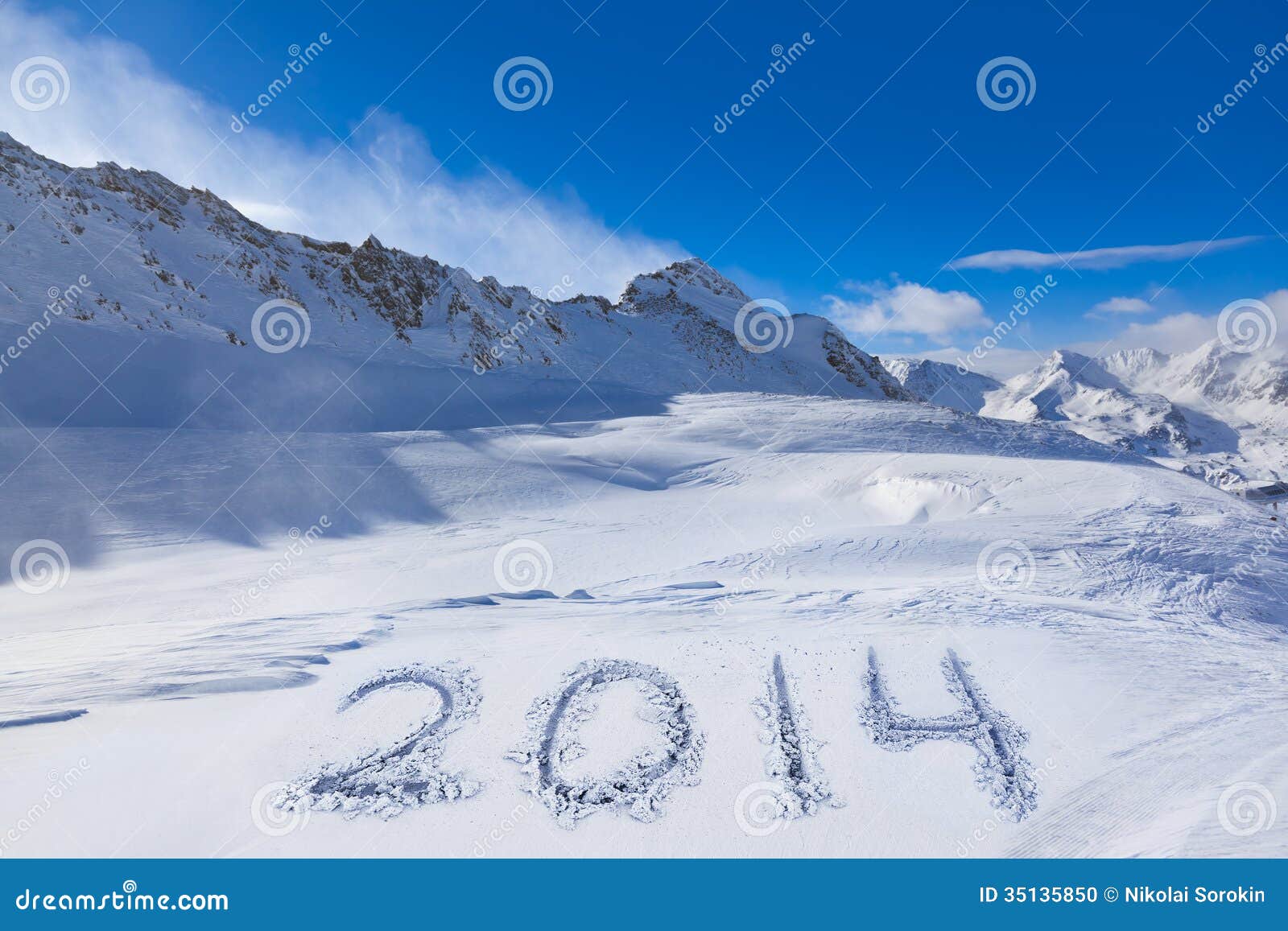 2014 στο χιόνι στα βουνά - Hochgurgl Αυστρία - φύση και αθλητικό υπόβαθρο