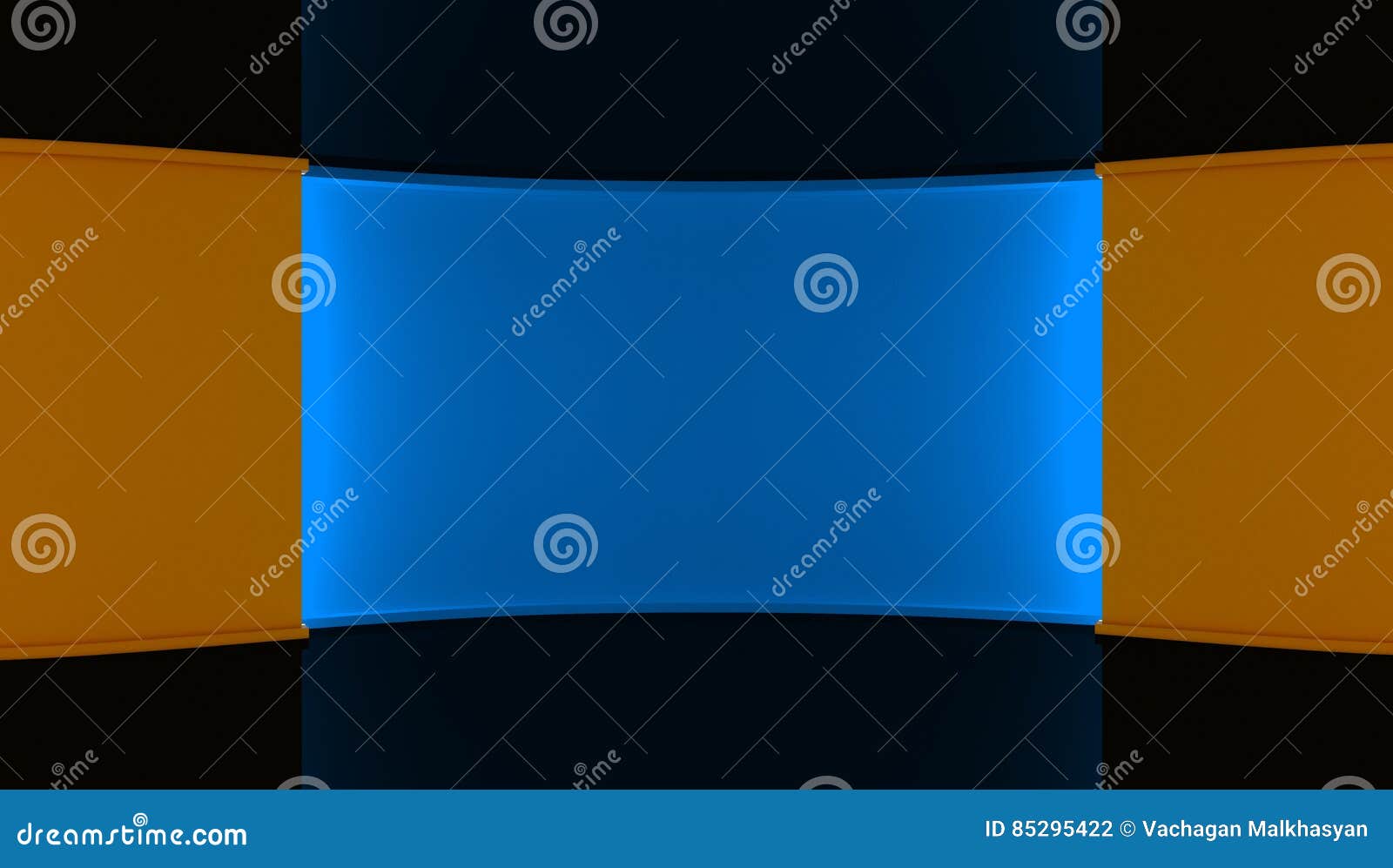 στούντιο Τέλειο σκηνικό για οποιαδήποτε πράσινη παραγωγή chromakey οθόνης ανασκόπηση που χρωματίζεται πορτοκαλής τοίχος μπλε τοίχ. στούντιο Τέλειο σκηνικό για οποιαδήποτε πράσινη παραγωγή chromakey οθόνης μπλε πορτοκάλι ανασκόπησ πορτοκαλής τοίχος μπλε τοίχος τρισδιάστατος τρισδιάστατη απόδοση
