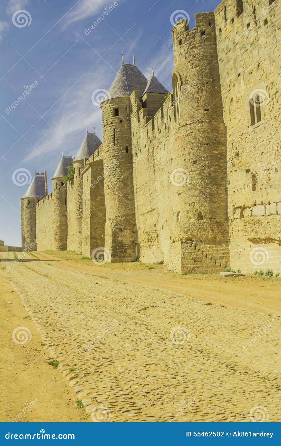 Το μεσαιωνικό φρούριο του Carcassonne. Πόλη φρουρίων του Carcassonne, Γαλλία - μεσαιωνική ακρόπολη Languedoc