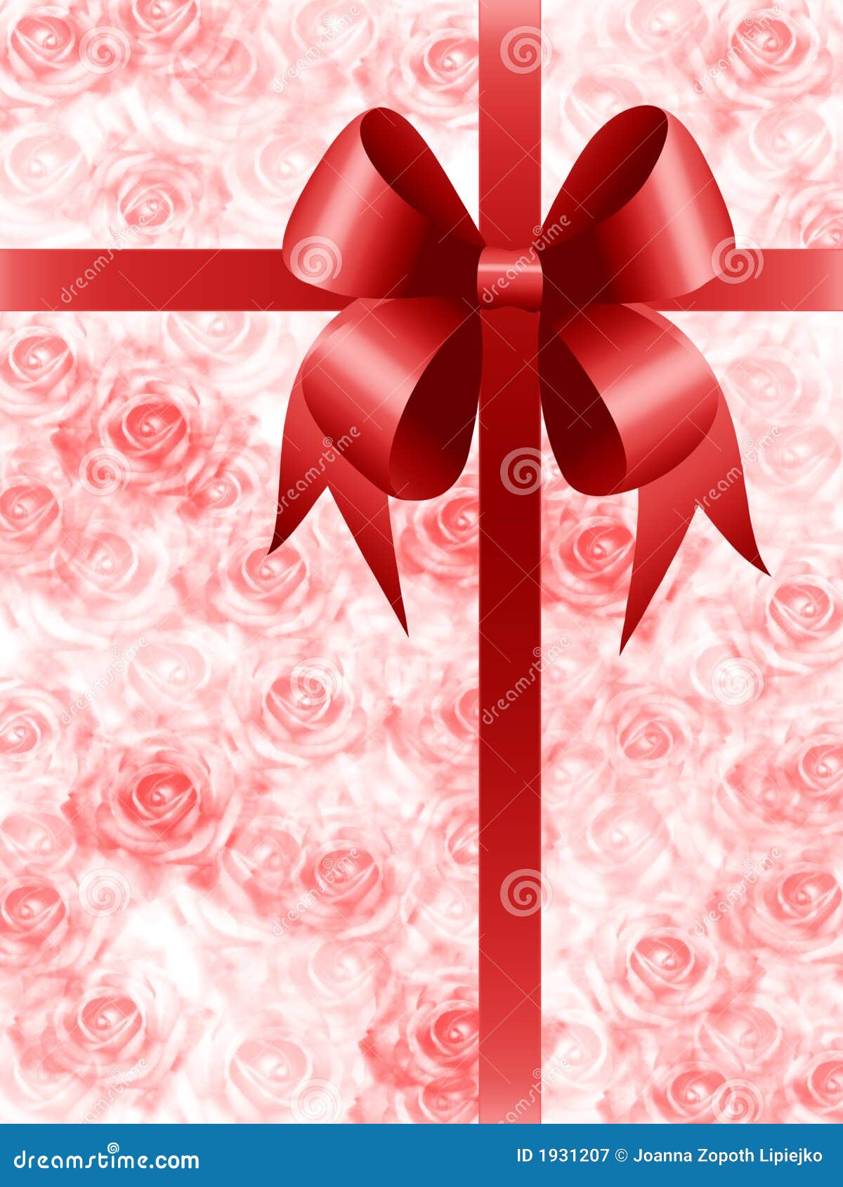 τόξο παρόν. παρόντα κόκκινα τριαντάφυλλα εγγράφου τόξων διακοσμητικά συσκευασμένα