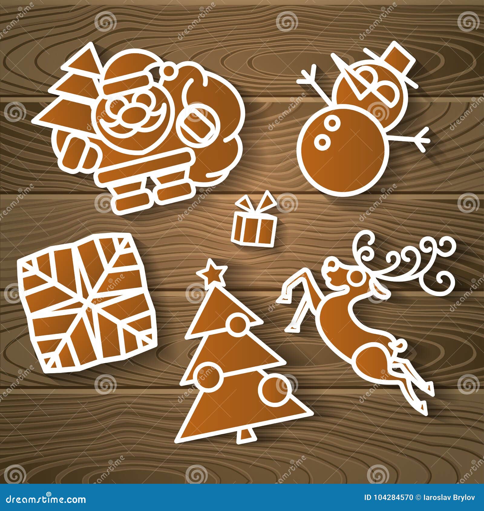 Υπόβαθρο διακοσμήσεων διακοπών Χαρούμενα Χριστούγεννας με snowflakes και μπισκότων δέντρων τη διανυσματική απεικόνιση