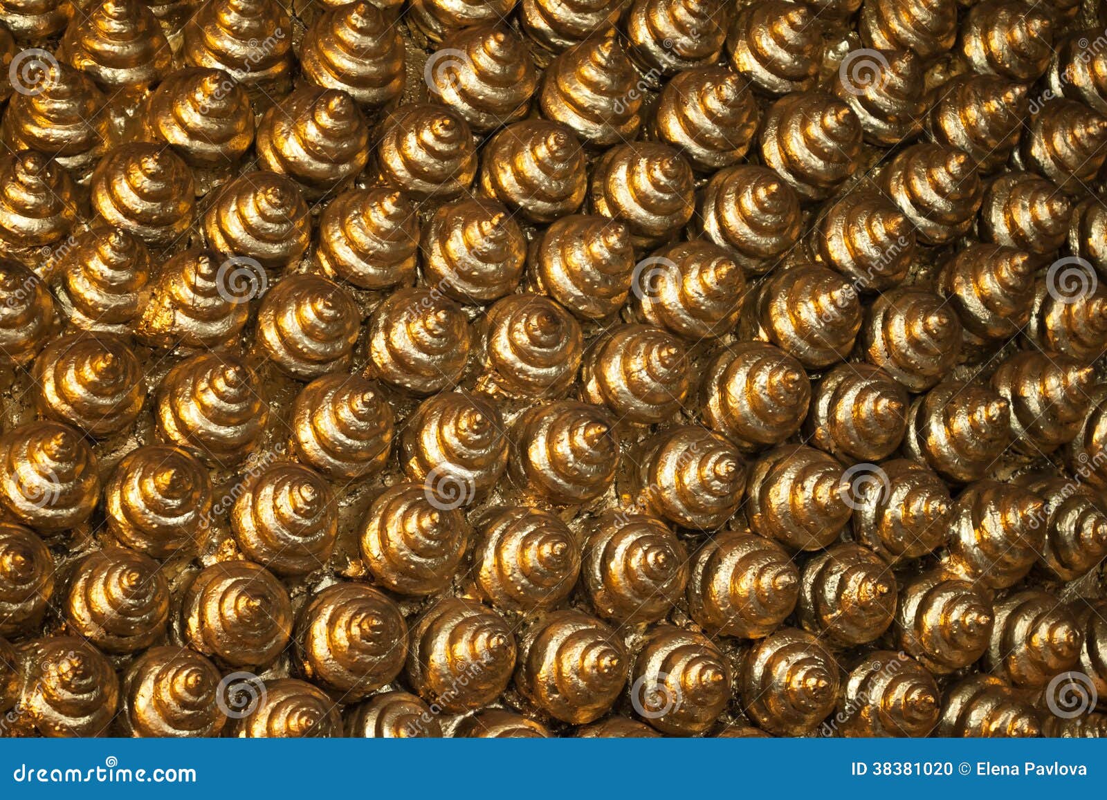 υπόβαθρο 025 των χρυσών κοχυλιών. Το υπόβαθρο των χρυσών κοχυλιών, αρχιτεκτονική διακόσμηση της Royal Palace στη Μπανγκόκ, Ταϊλάνδη