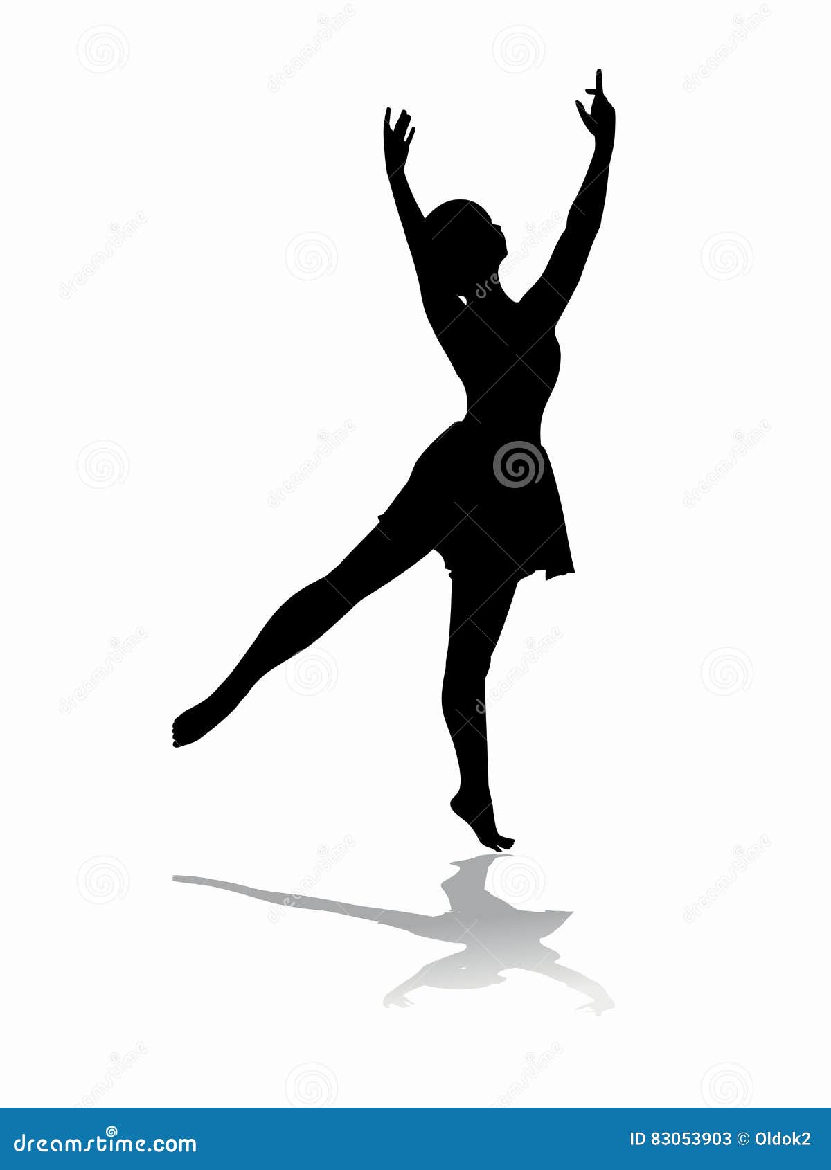 Χορευτής γυναικών, διανυσματική απεικόνιση. Χορευτής γυναικών σκιαγραφιών μαύρο σκίτσο, άσπρο υπόβαθρο