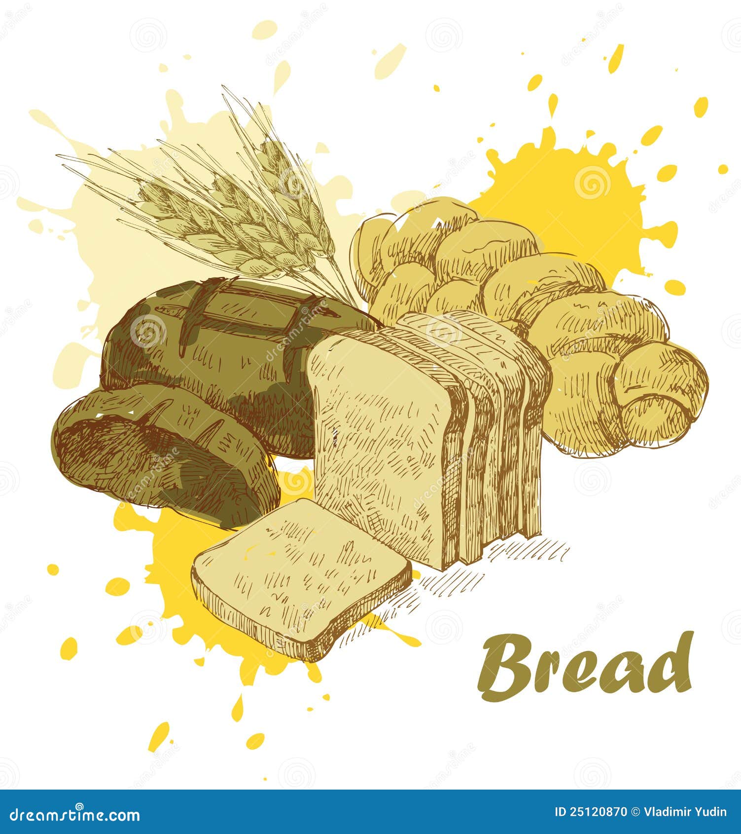 Горячий хлеб рисунок