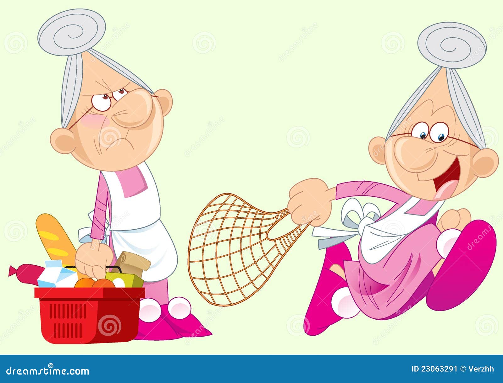 Бабушка с пирожками вектор