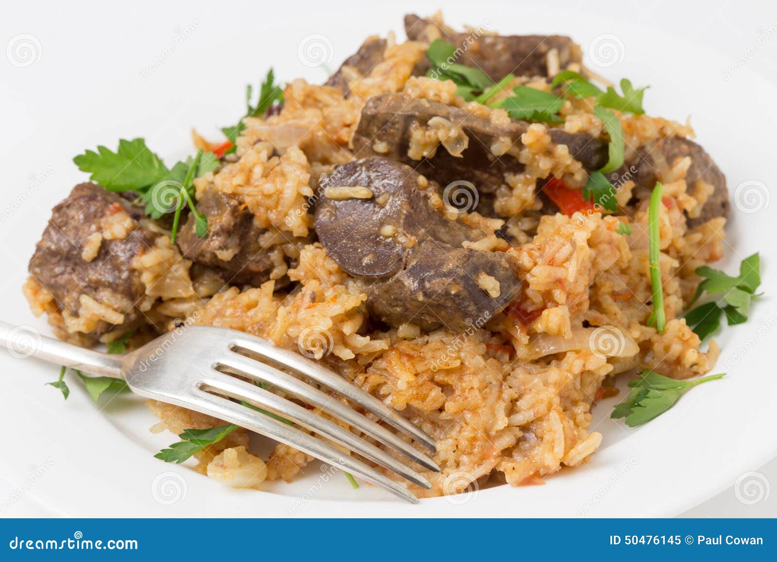 Плов с потрошками куриными