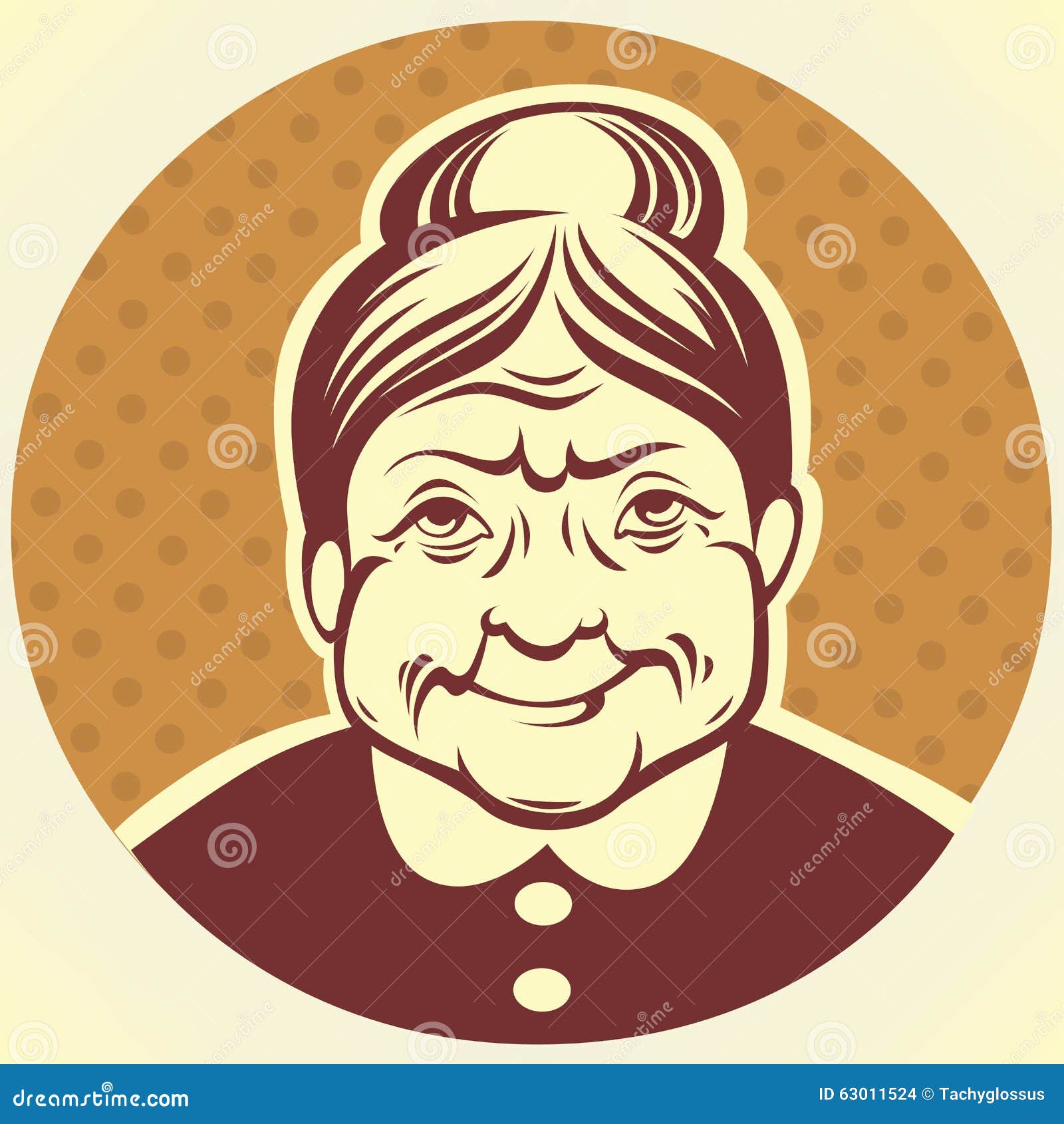 Портрет бабушки вектор