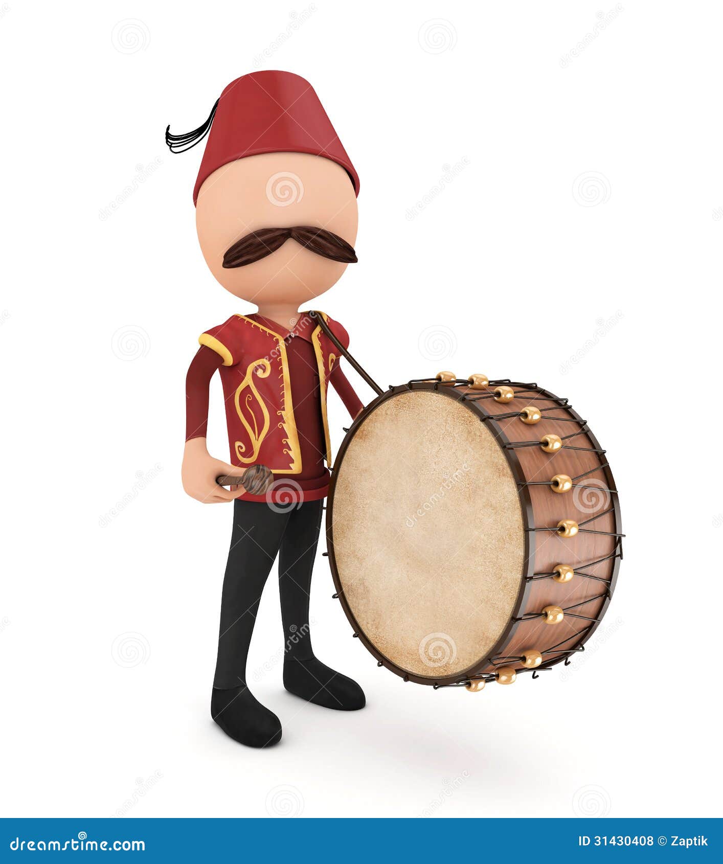 барабанщик 3d ramadan иллюстрация штока. иллюстрации насчитывающей тип ...