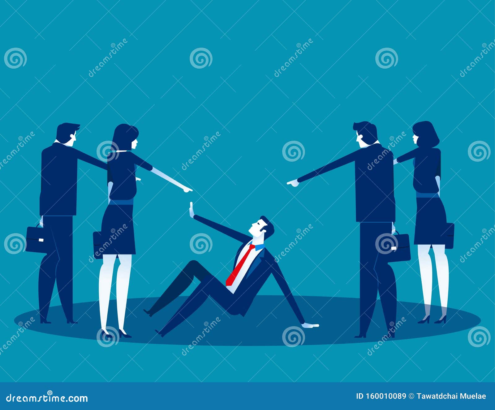 Бизнесмены указывают на штраф в команде Понять бизнес-вектор, командную ...