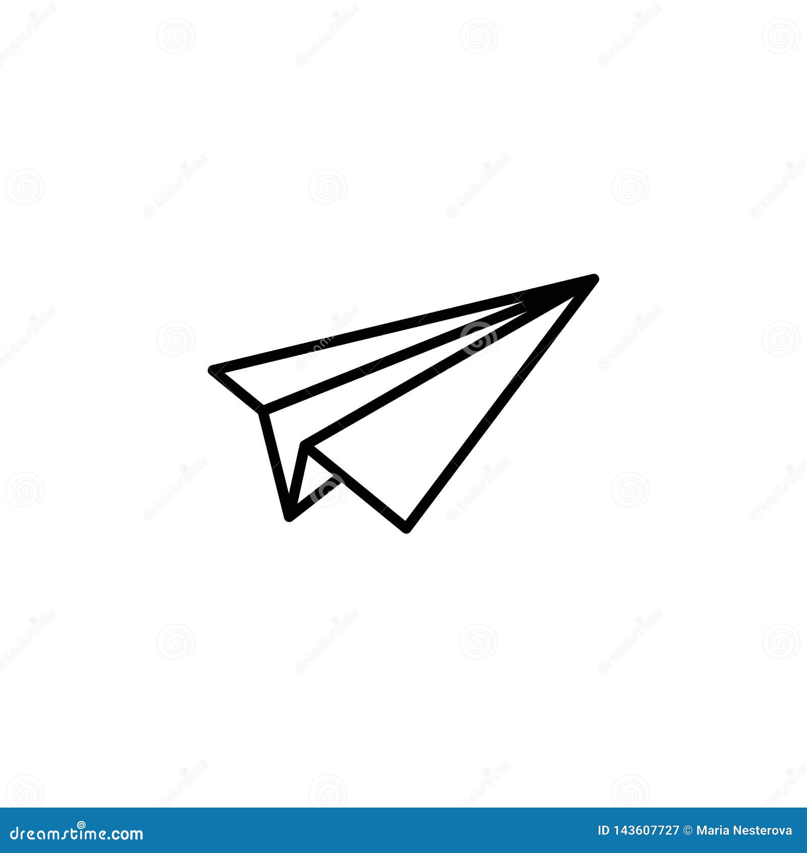 Значок бумажный самолетик