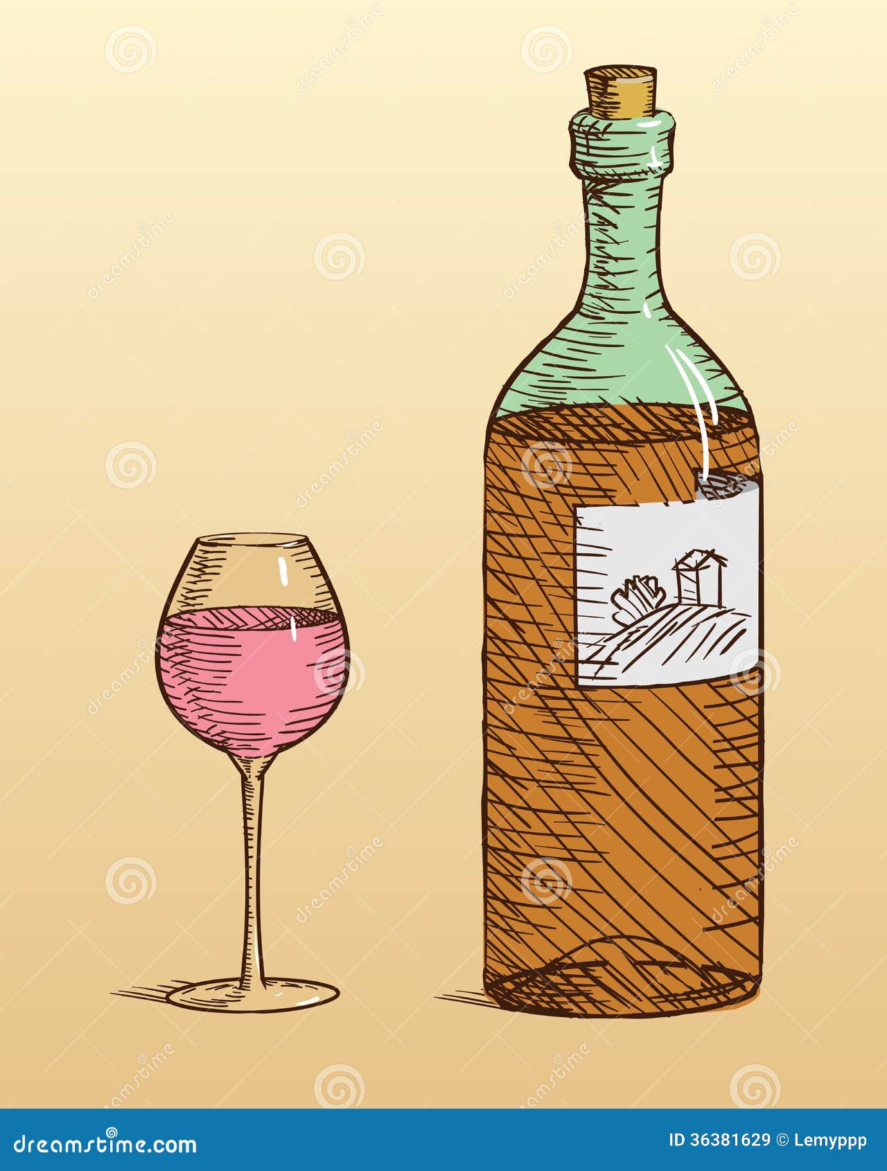 Бутылка вина вектор