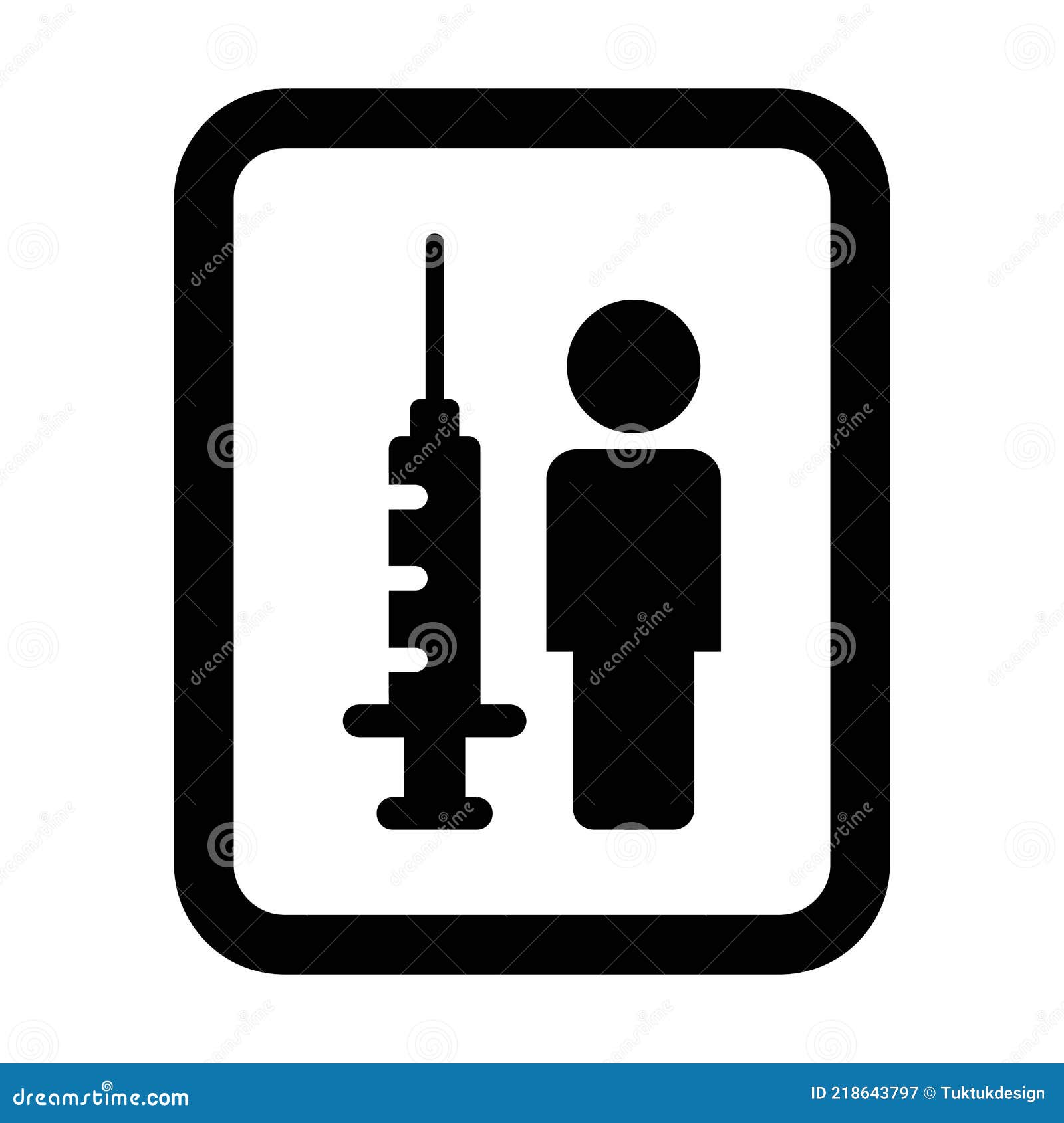 вакцинация иконка вектор с вакцина инъекции шприц мужчина символ для ...
