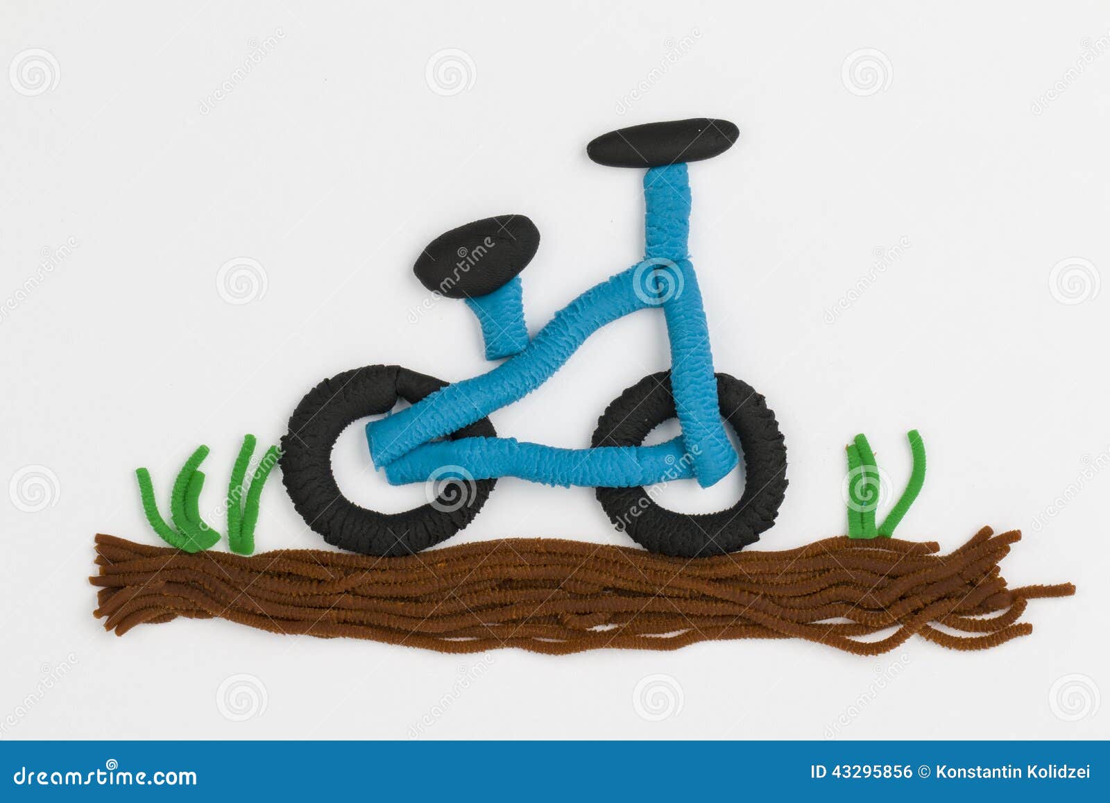 Велосипед из пластилина