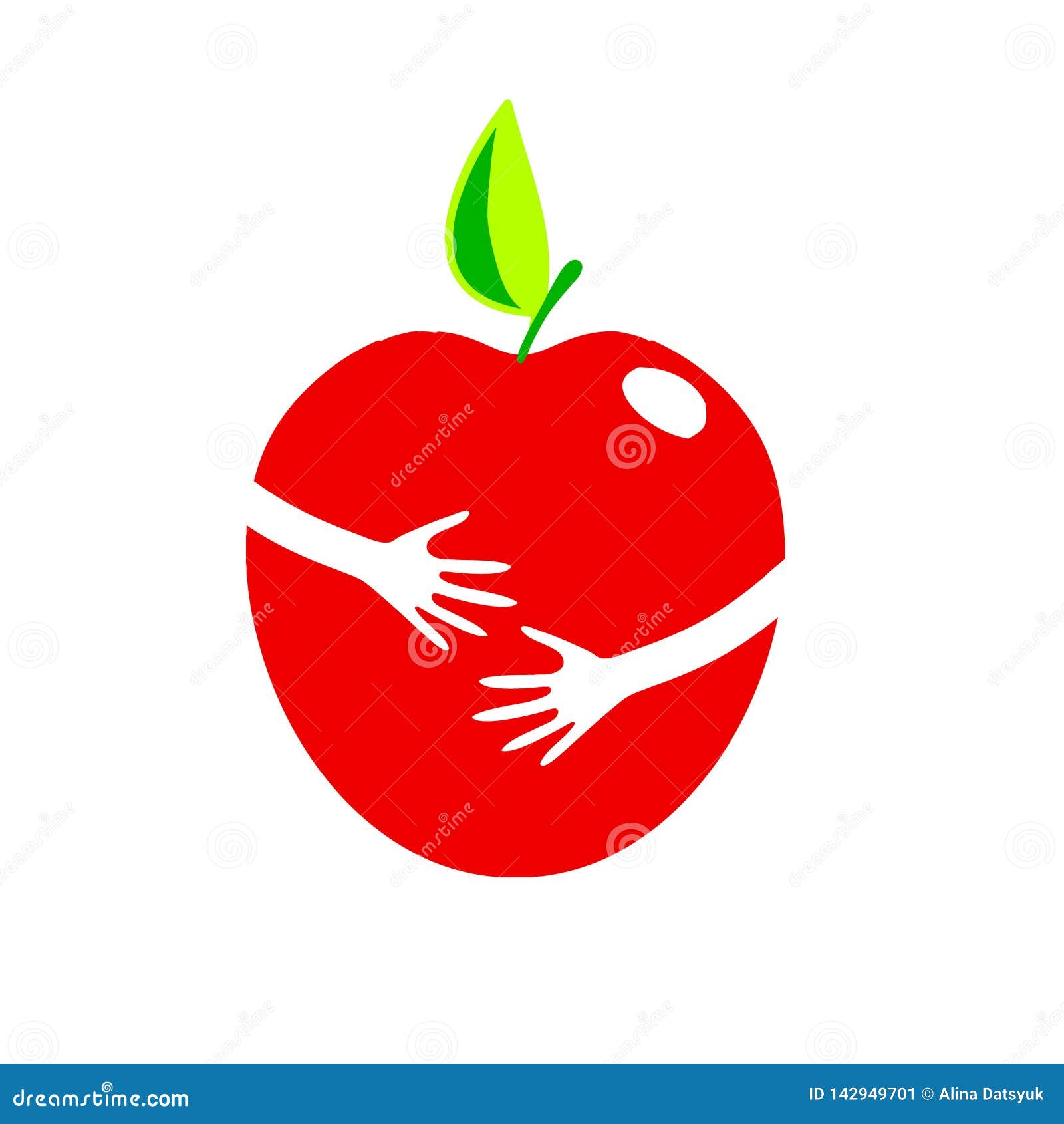 Яблоко в руке рисунок