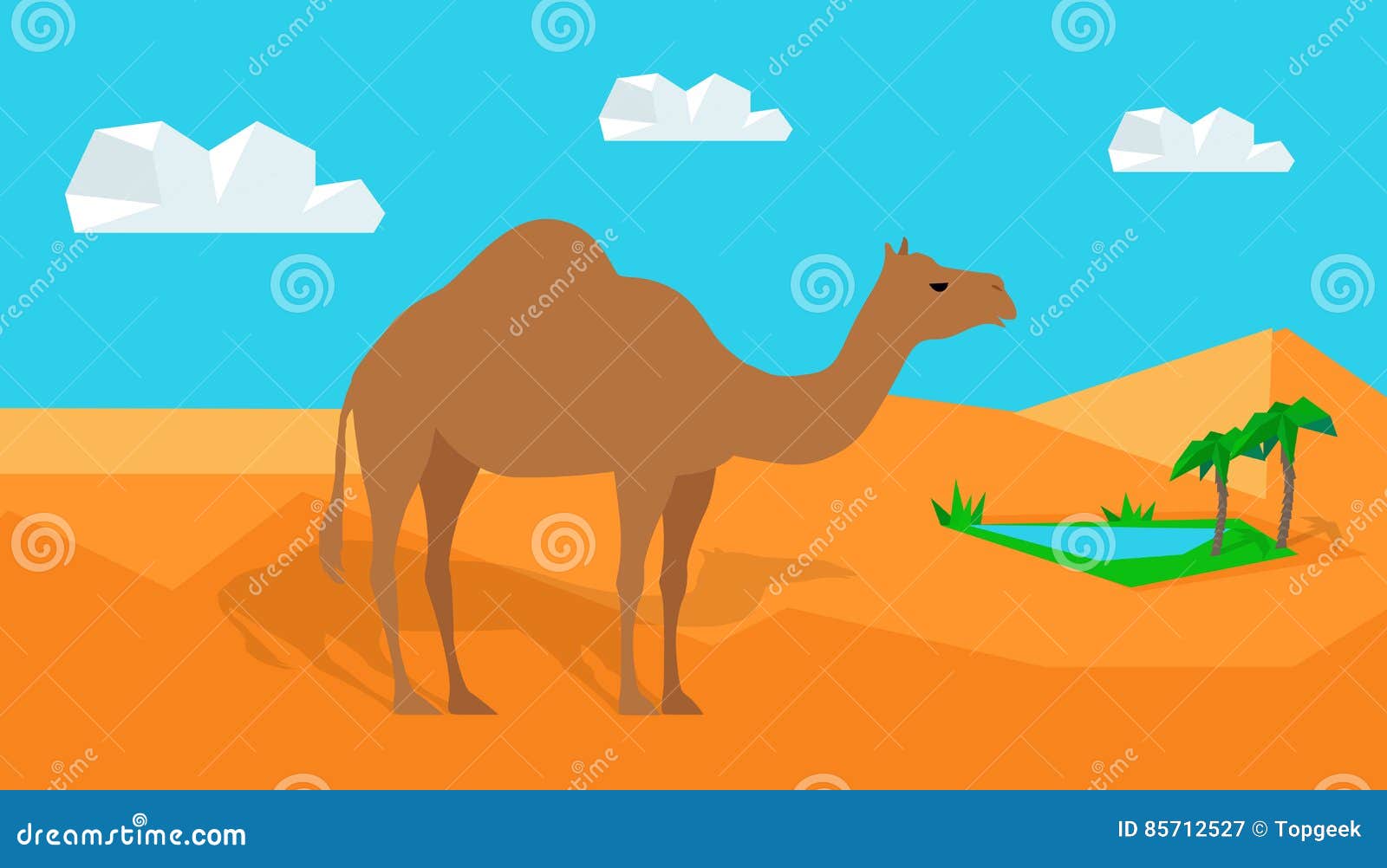 Аппликация верблюд в пустыне