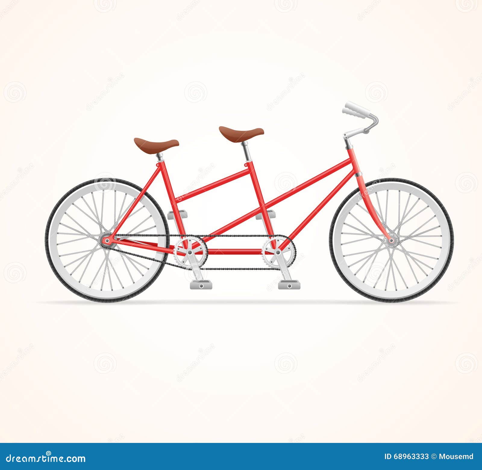 Винтажный тандемный велосипед вектор Иллюстрация вектора - иллюстрации ...