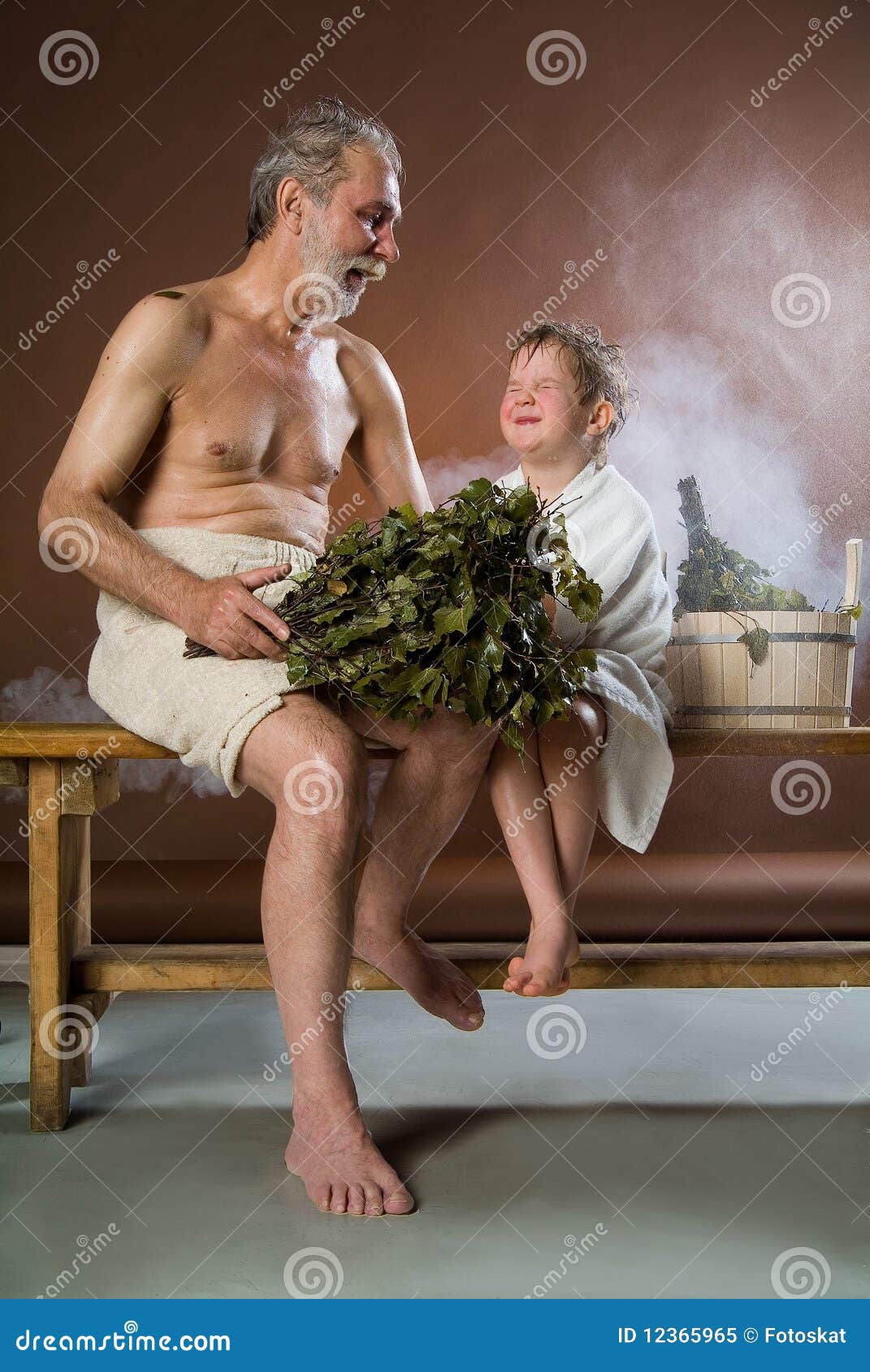 Дед в бане