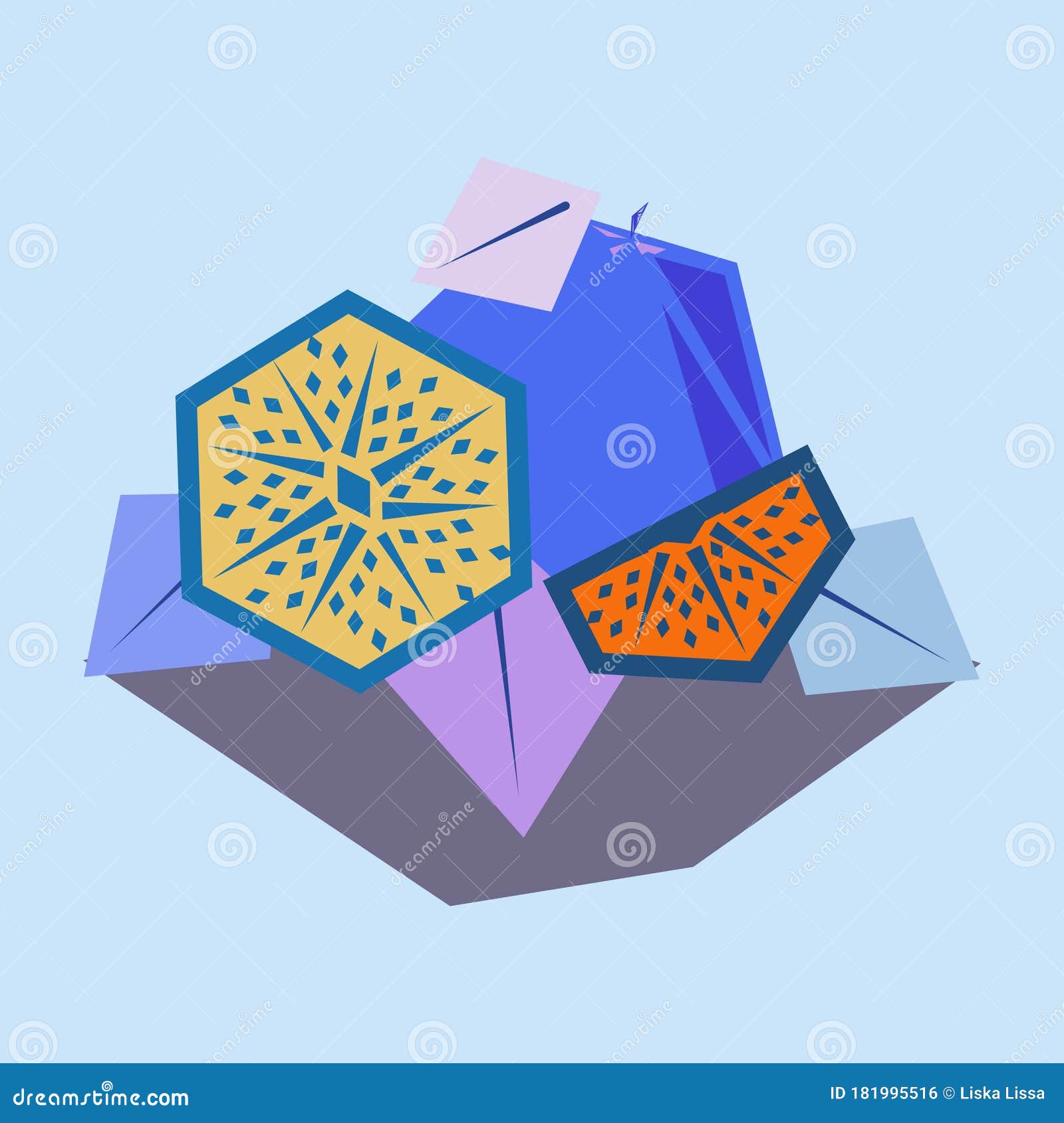 Геометрический плоды иллюстрация вектора. иллюстрации насчитывающей ...