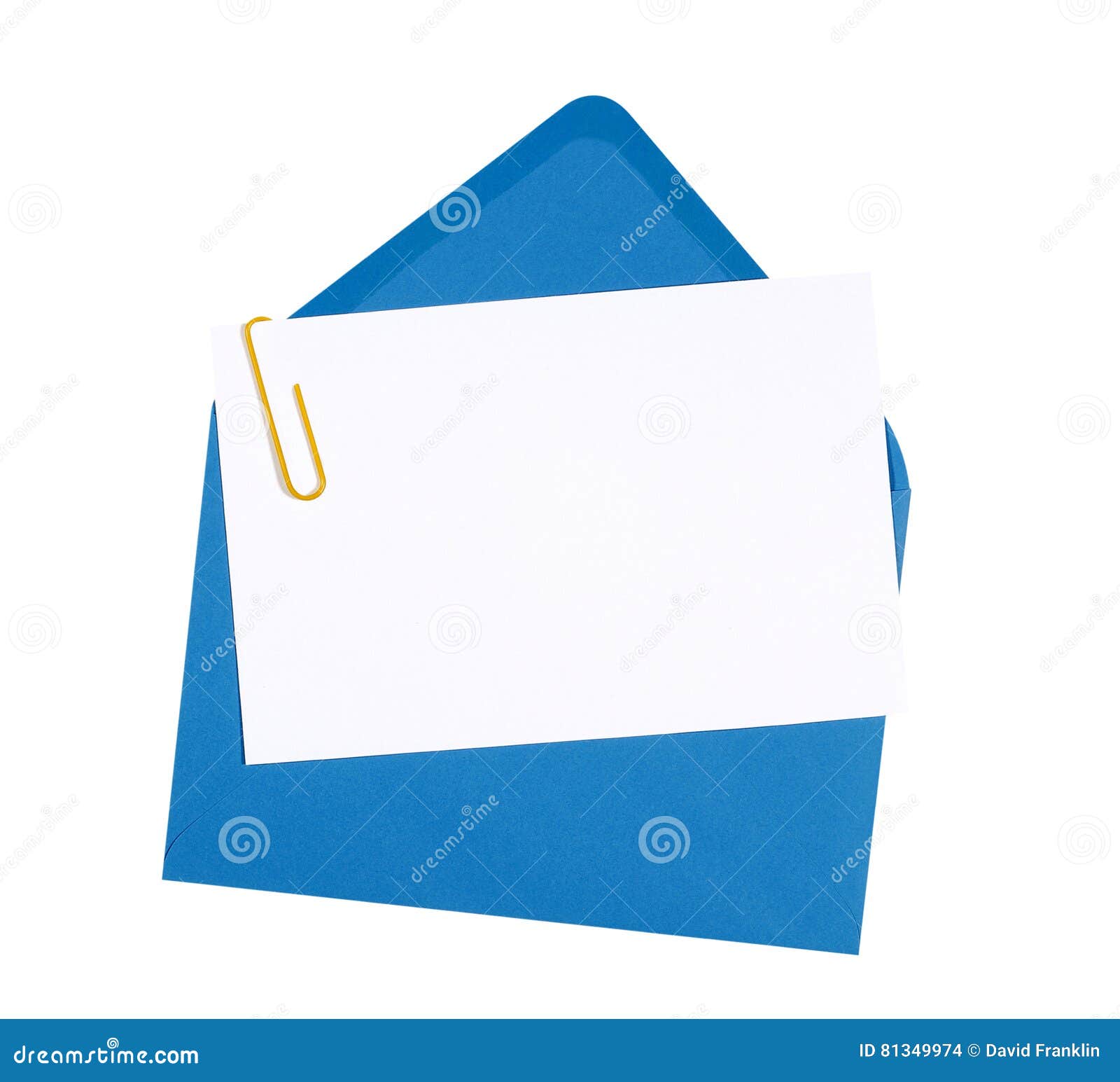 Голубой конверт с пробелом карточка приглашает или приглашения, белый ...