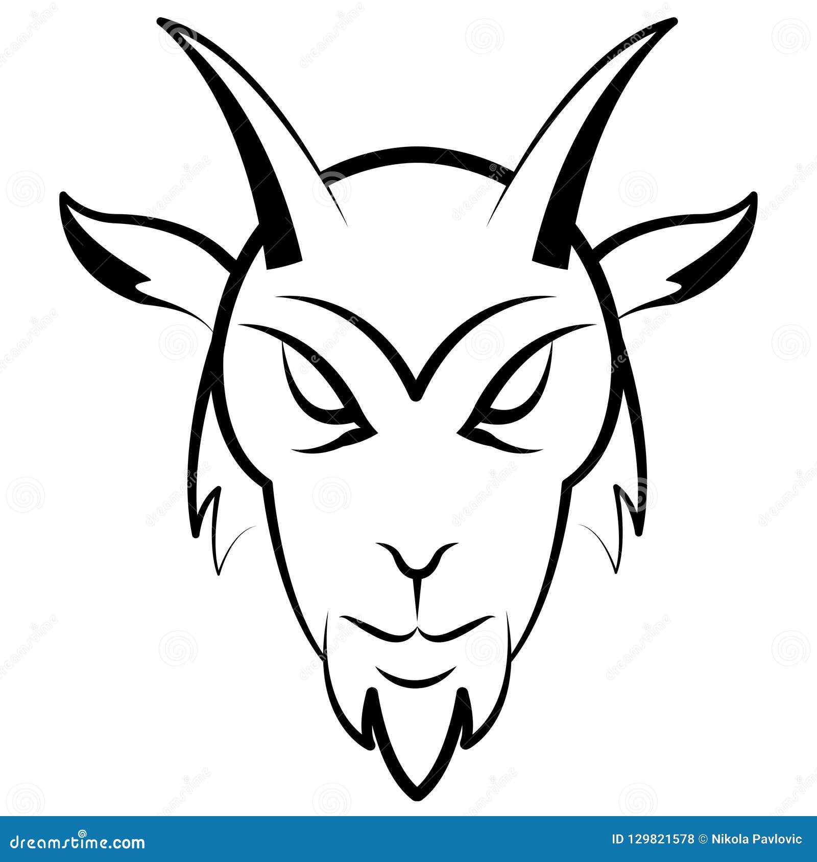Как нарисовать голову козы