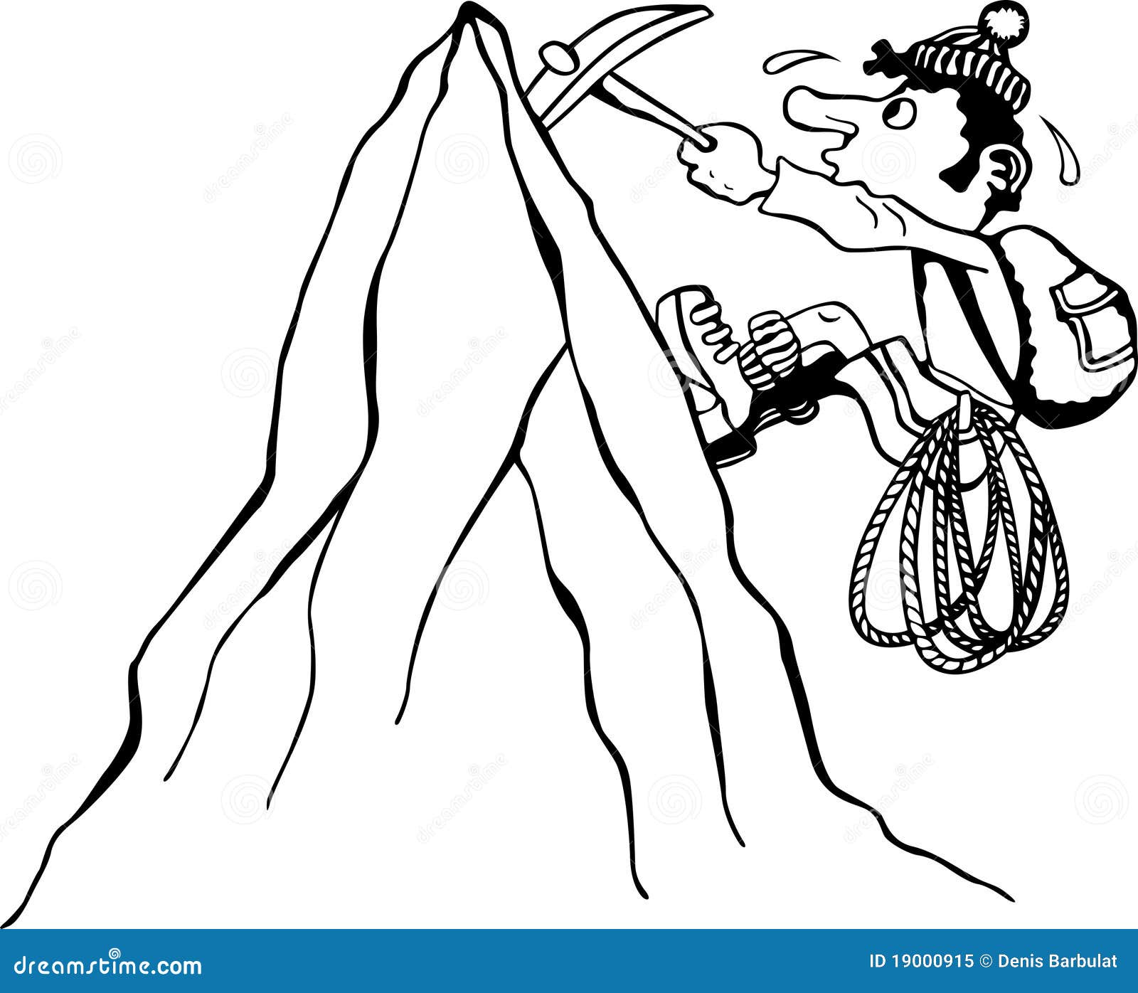 гора альпиниста иллюстрация вектора. иллюстрации насчитывающей ...