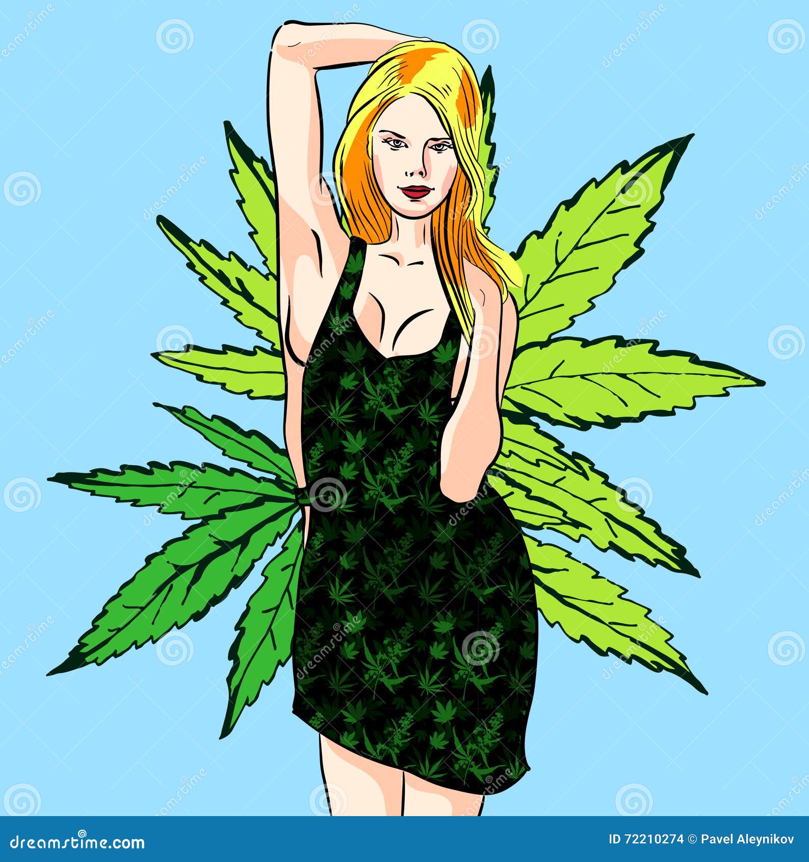 Фото девушек с марихуаной ногти с рисунком конопли