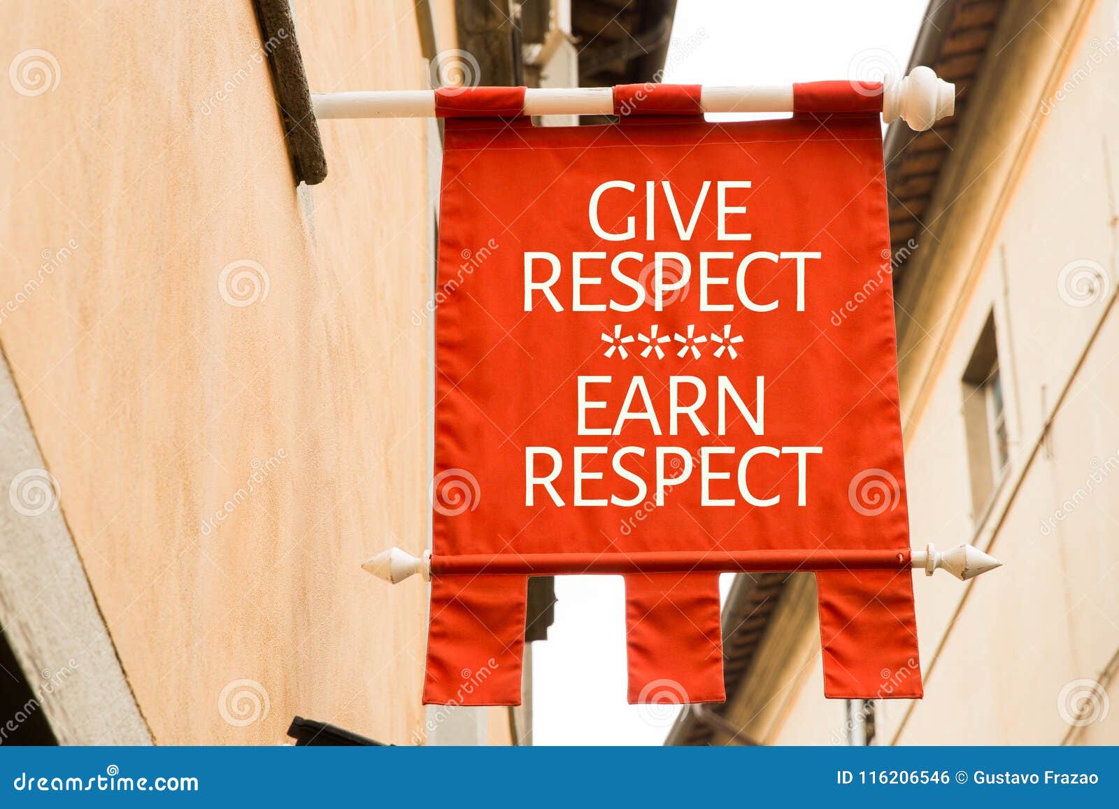 Дайте уважение заработайте уважение на схематическом изображении ...