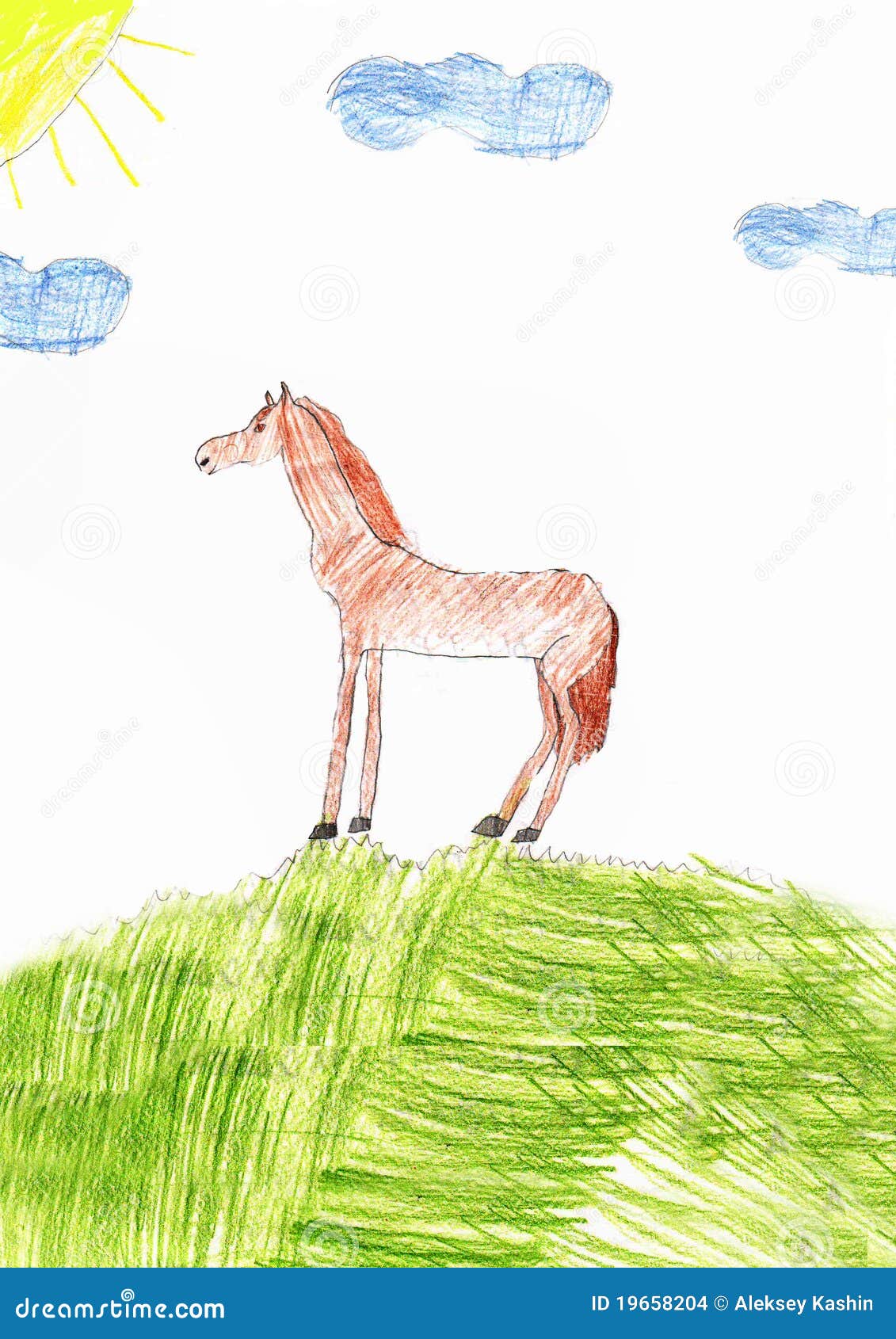 Нарисовать лошадей на Поляне красиво