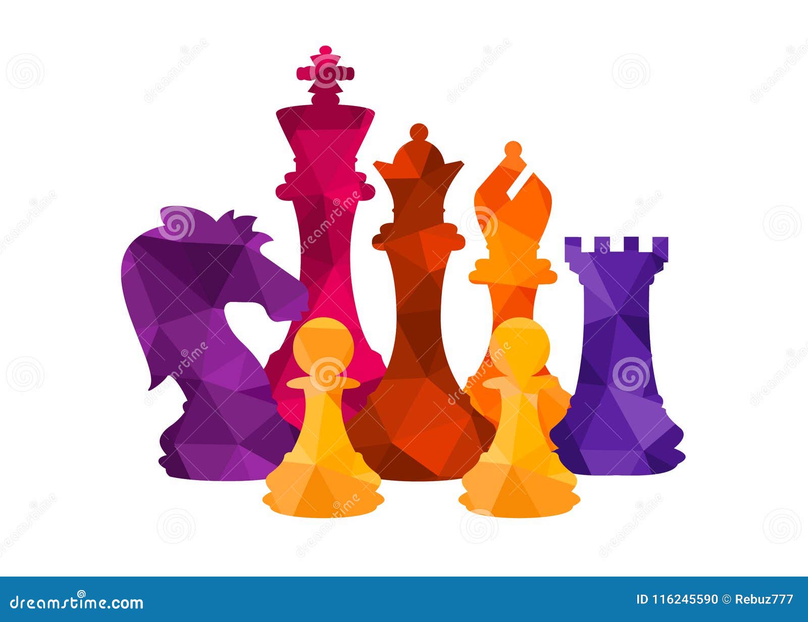 Цветные шахматные фигуры